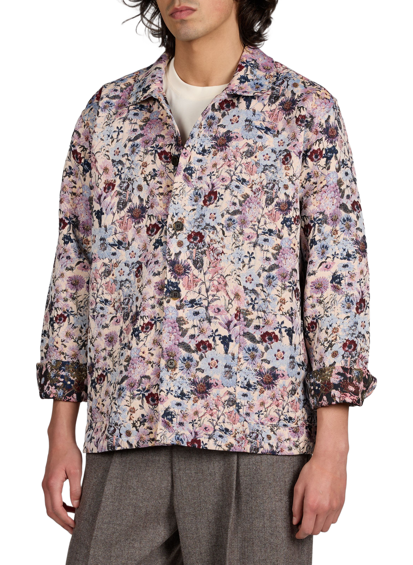 Surchemise Hugh en jacquard de coton mélangé LES DEUX Multicolore