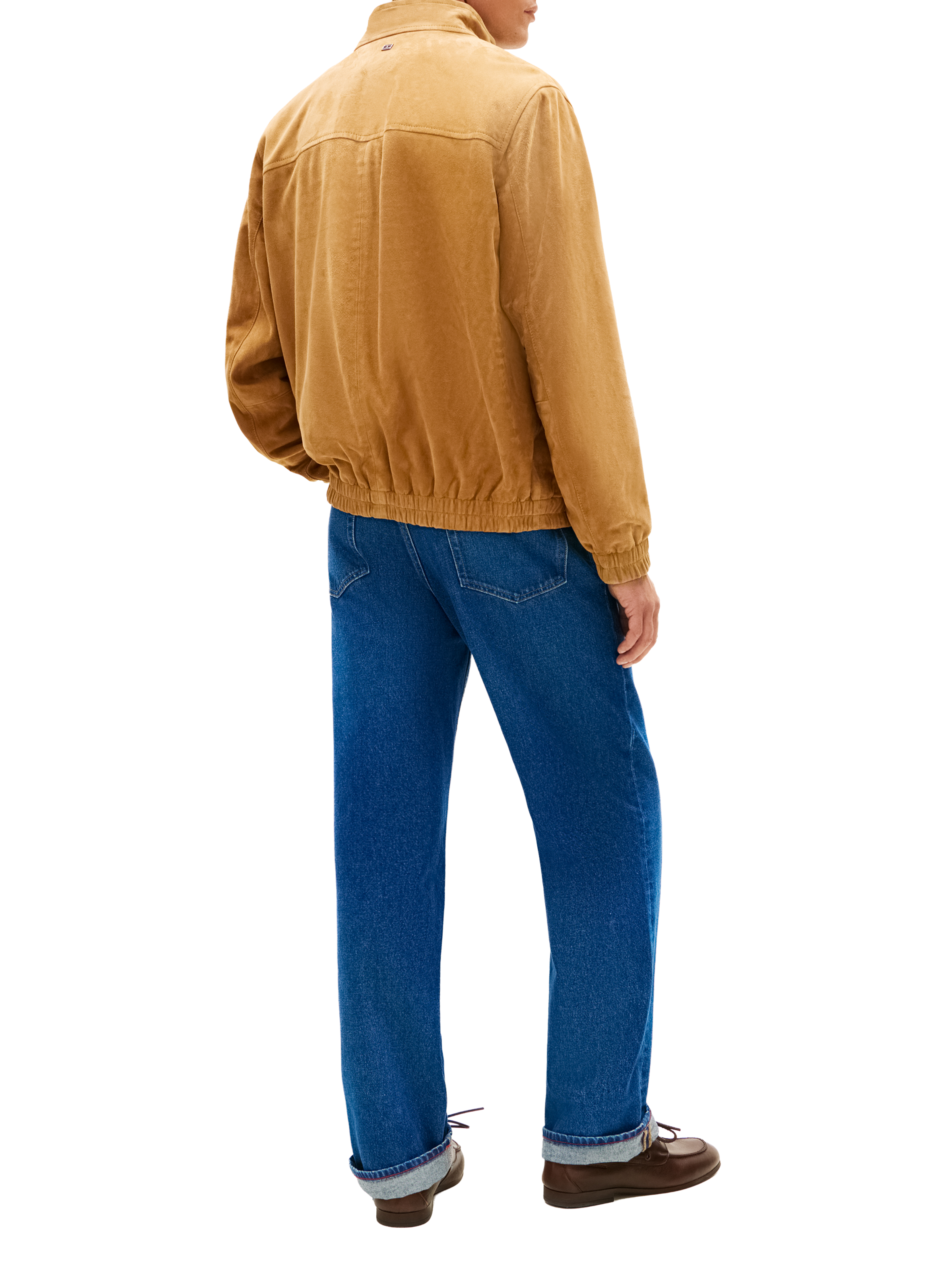 Goat leather high-neck jacket TOMMY HILFIGER Brown