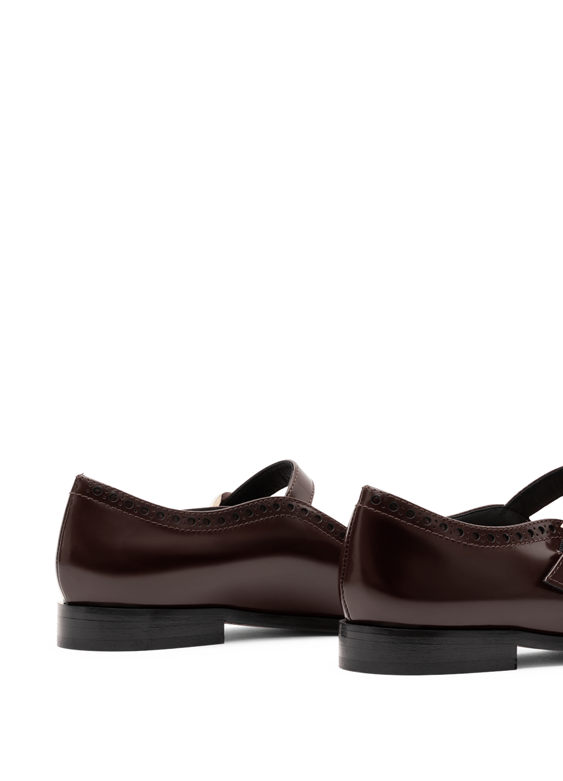 Ballerines marsala en veau brossé PARALLELE Noir