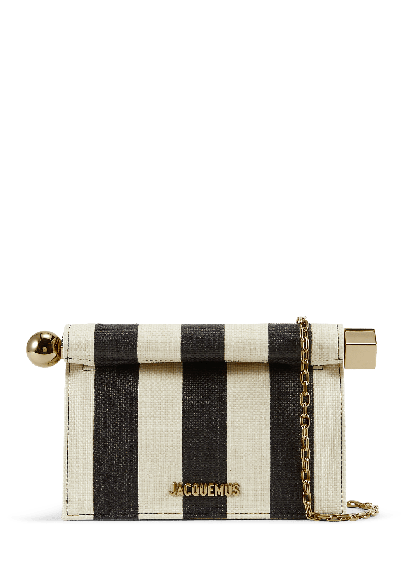 La Piccola Pochette Tonda Quadrata a righe in cotone JACQUEMUS Multicolore