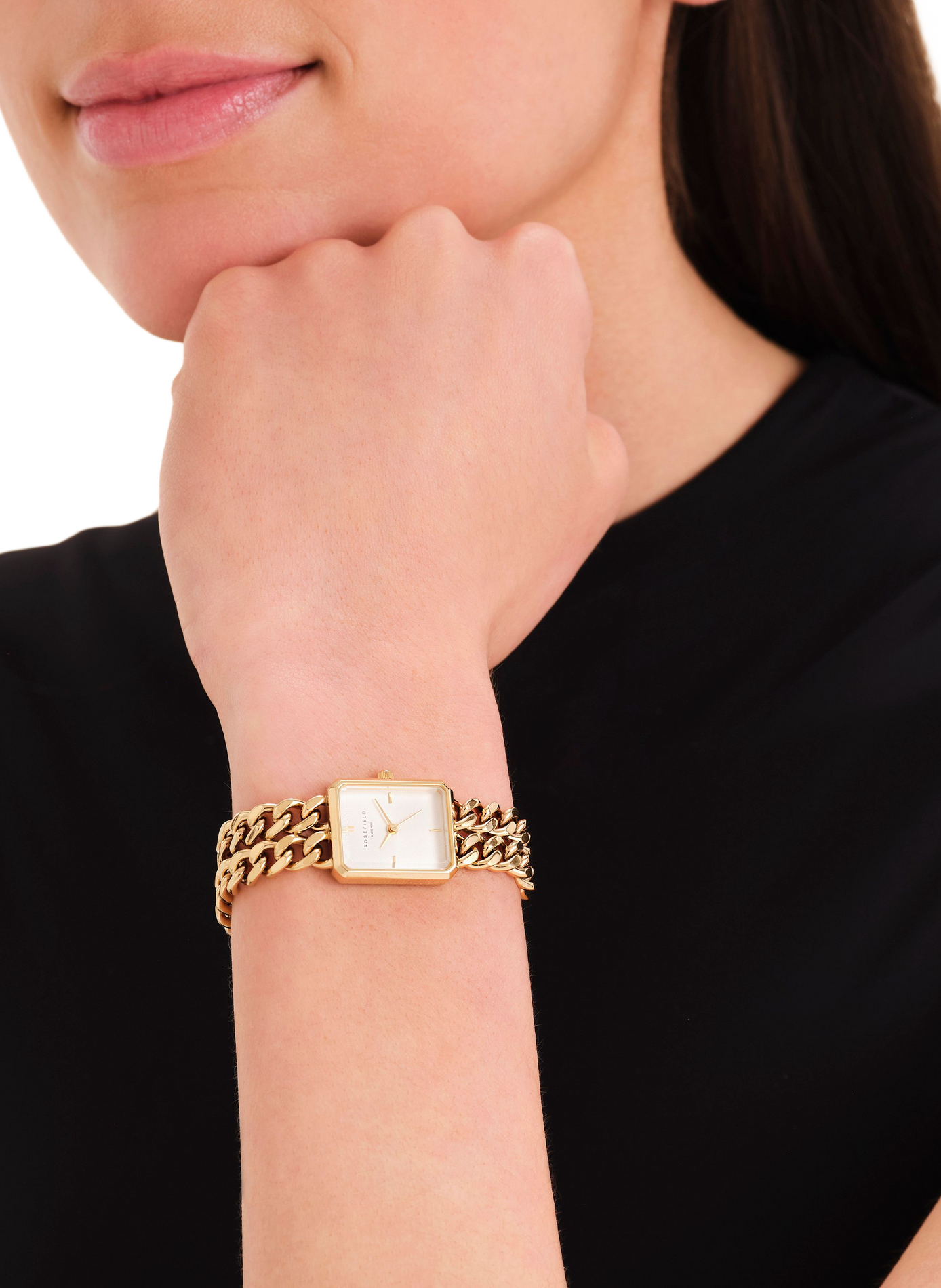 Montre analogique Studio Double Chain ROSEFIELD Blanc