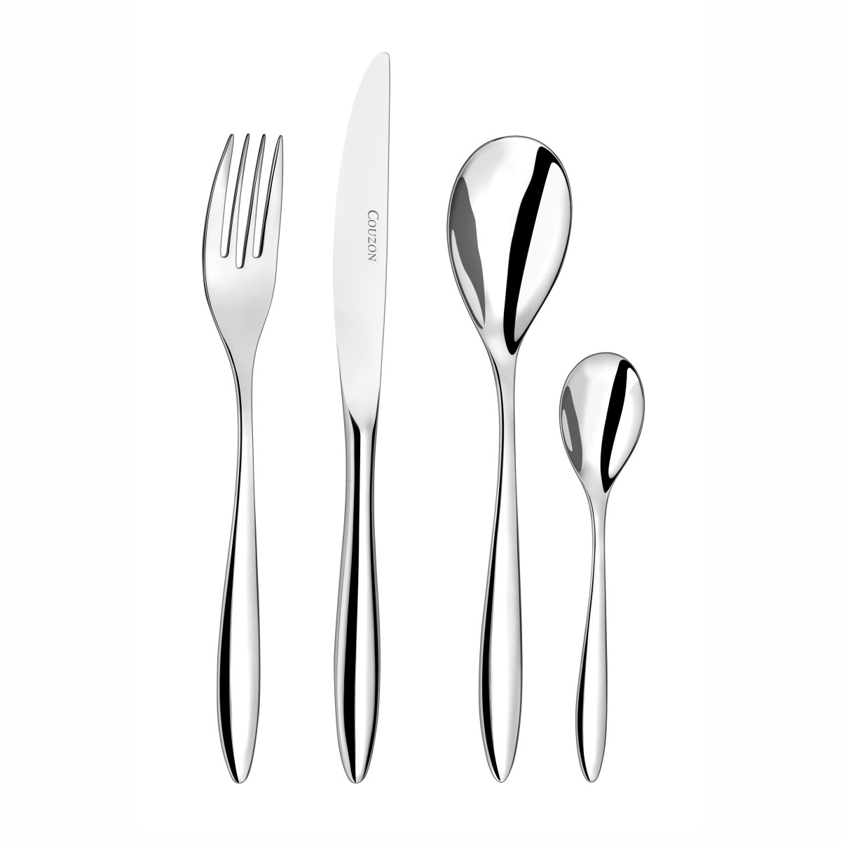 Epsilon - 24 couverts de table avec support de rangement nomade COUZON Argent
