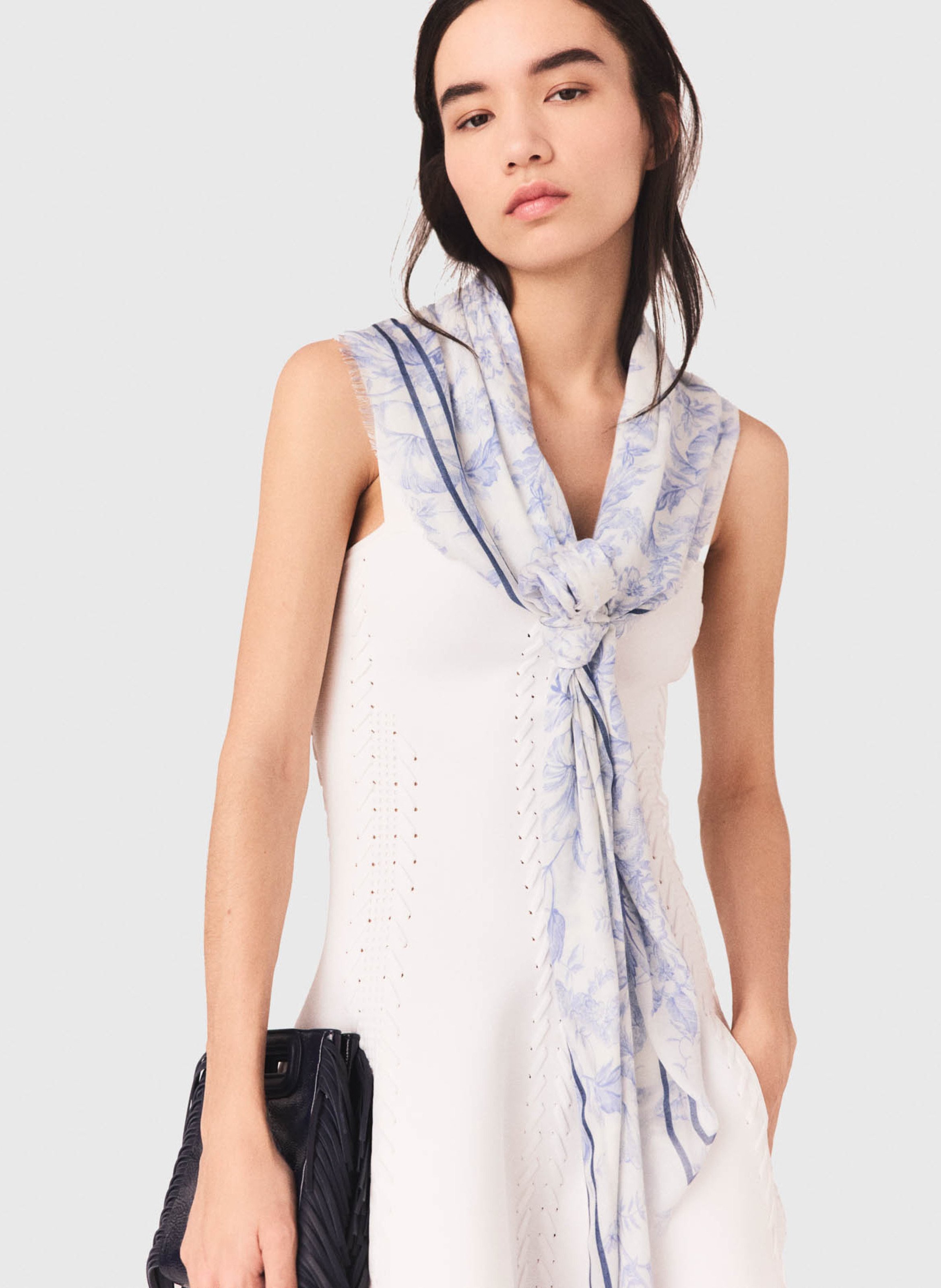 Foulard en imprimé MAJE Blanc