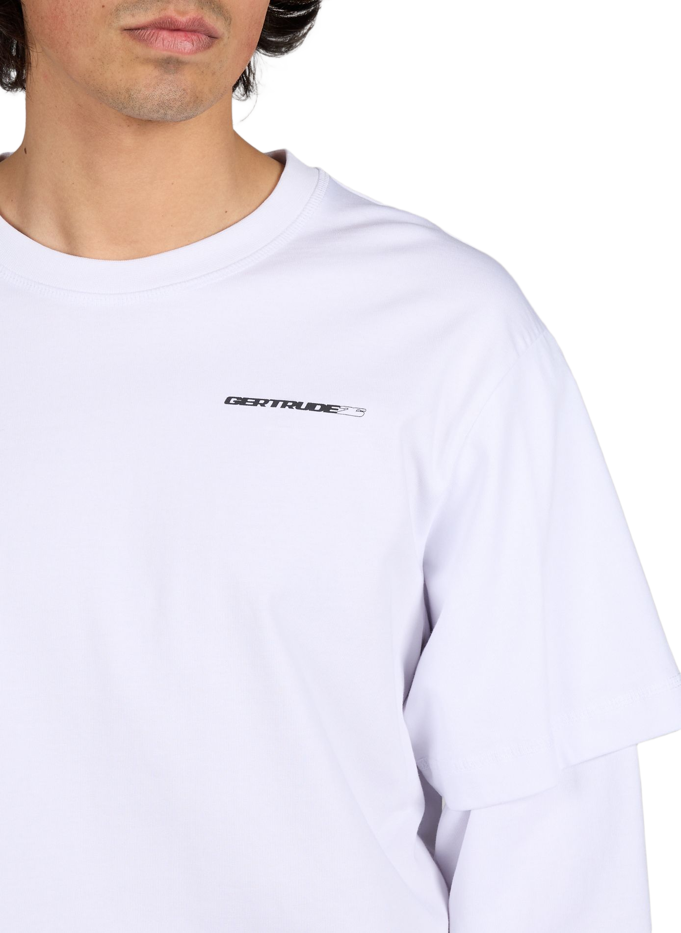 Round neck cotton t-shirt GERTRUDE ET GASTON White