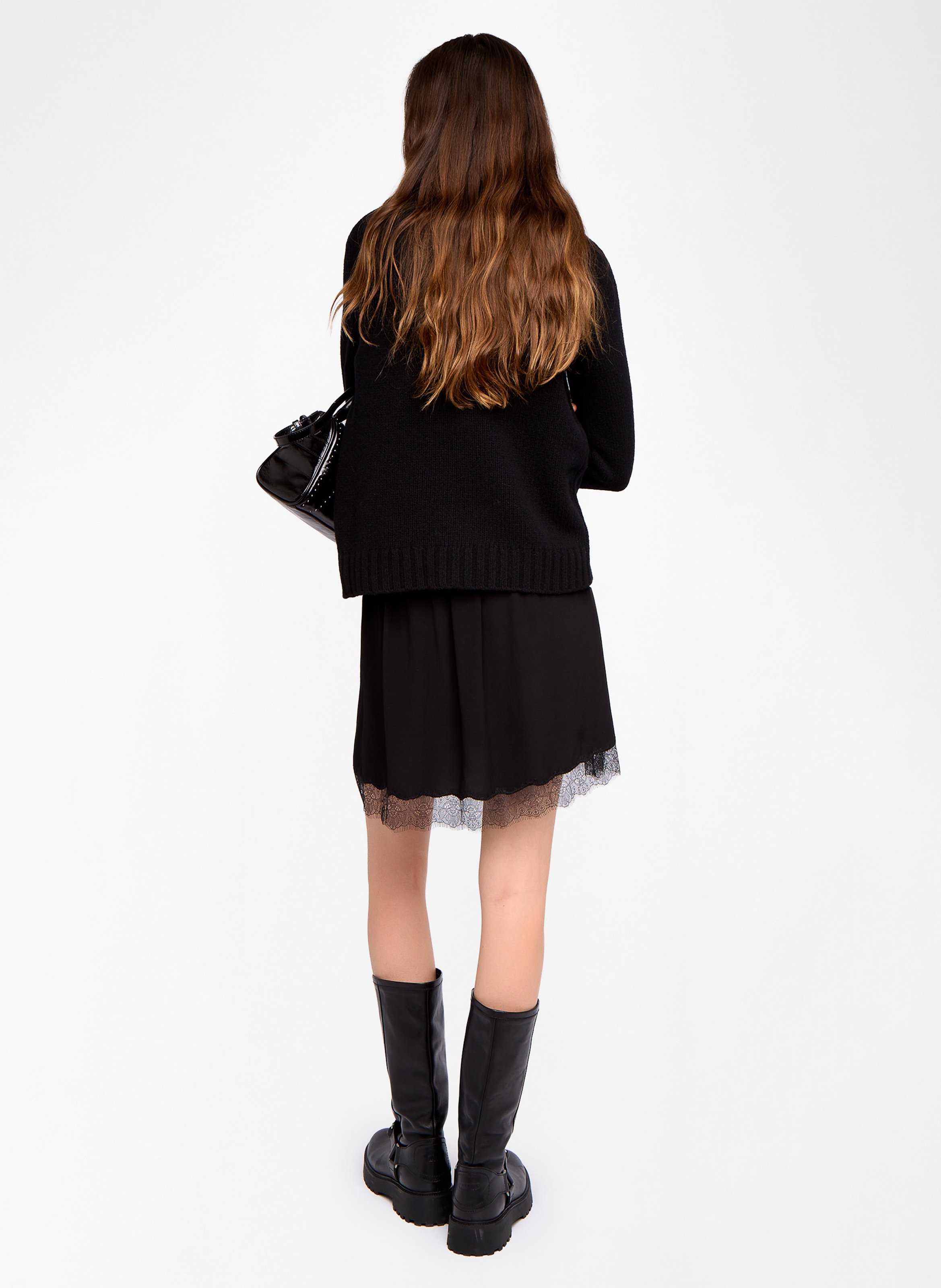 Pull droit col montant en laine nalma ZADIG&VOLTAIRE Noir