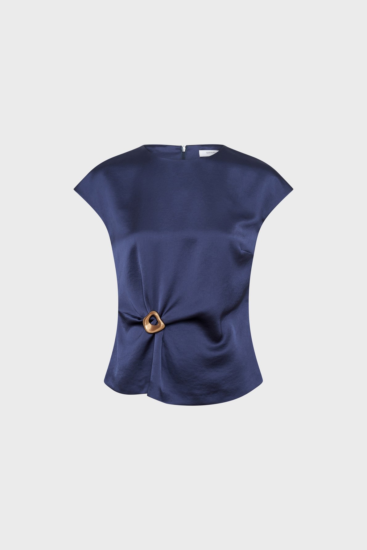 Top drapé à bijou doré - claudie GERARD DAREL Bleu