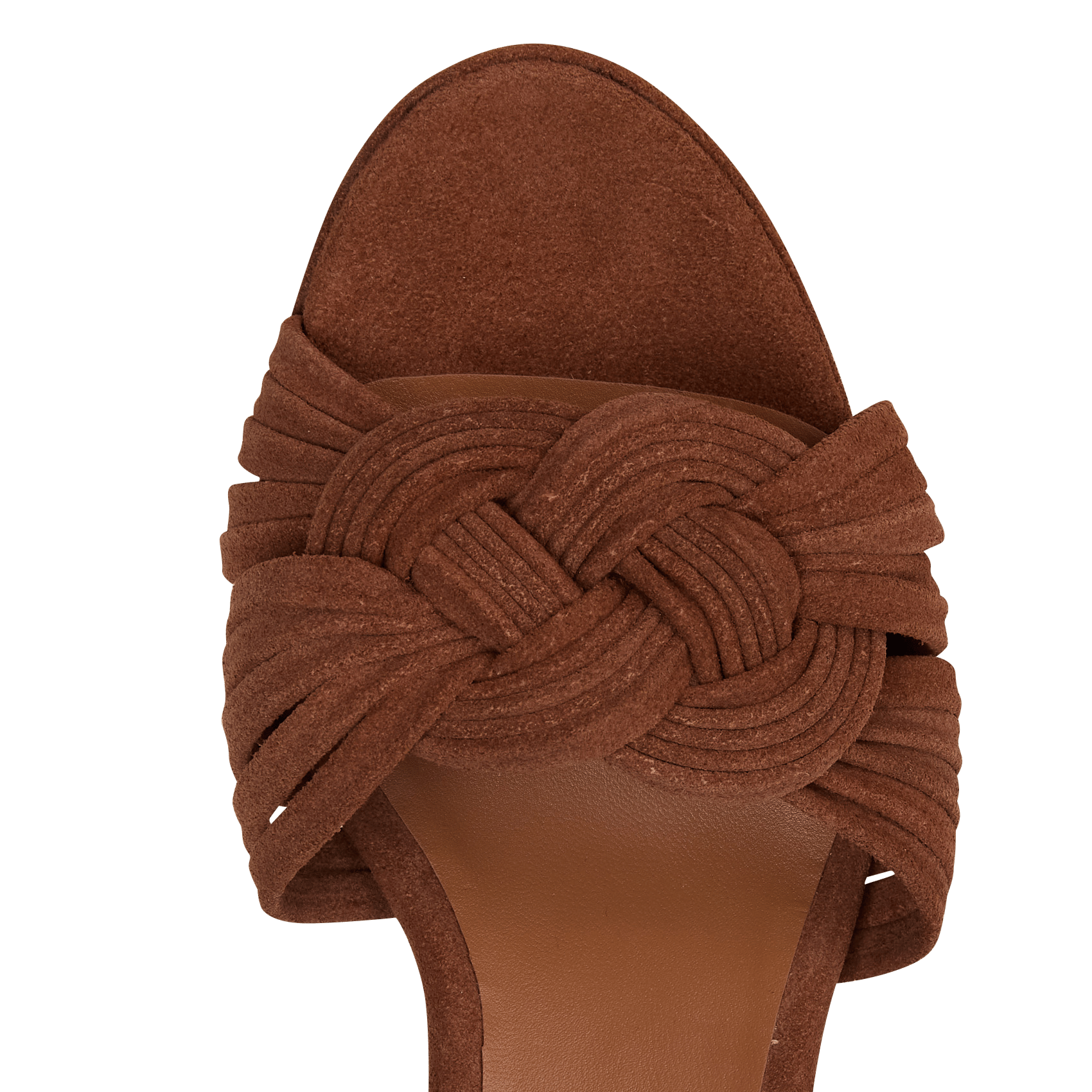 Sandales à talons en cuir velours sirius MAISON 123 Rouge