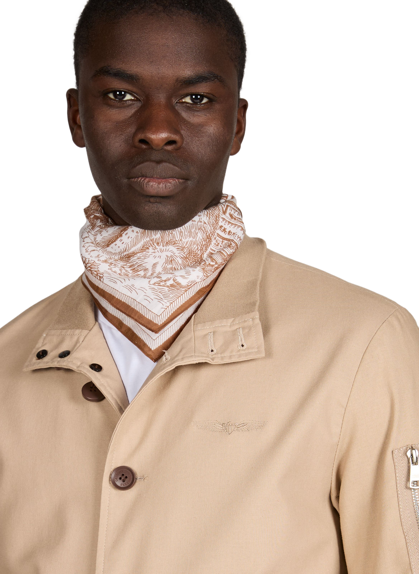 Foulard imprimé INOUI EDITIONS Beige
