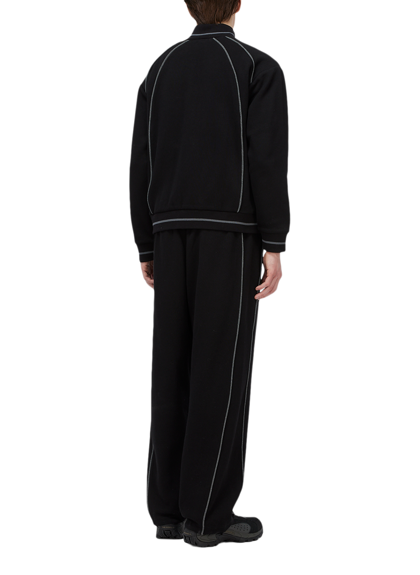 Weite Jacke mit Stehkragen aus Baumwollmischung DIME Schwarz