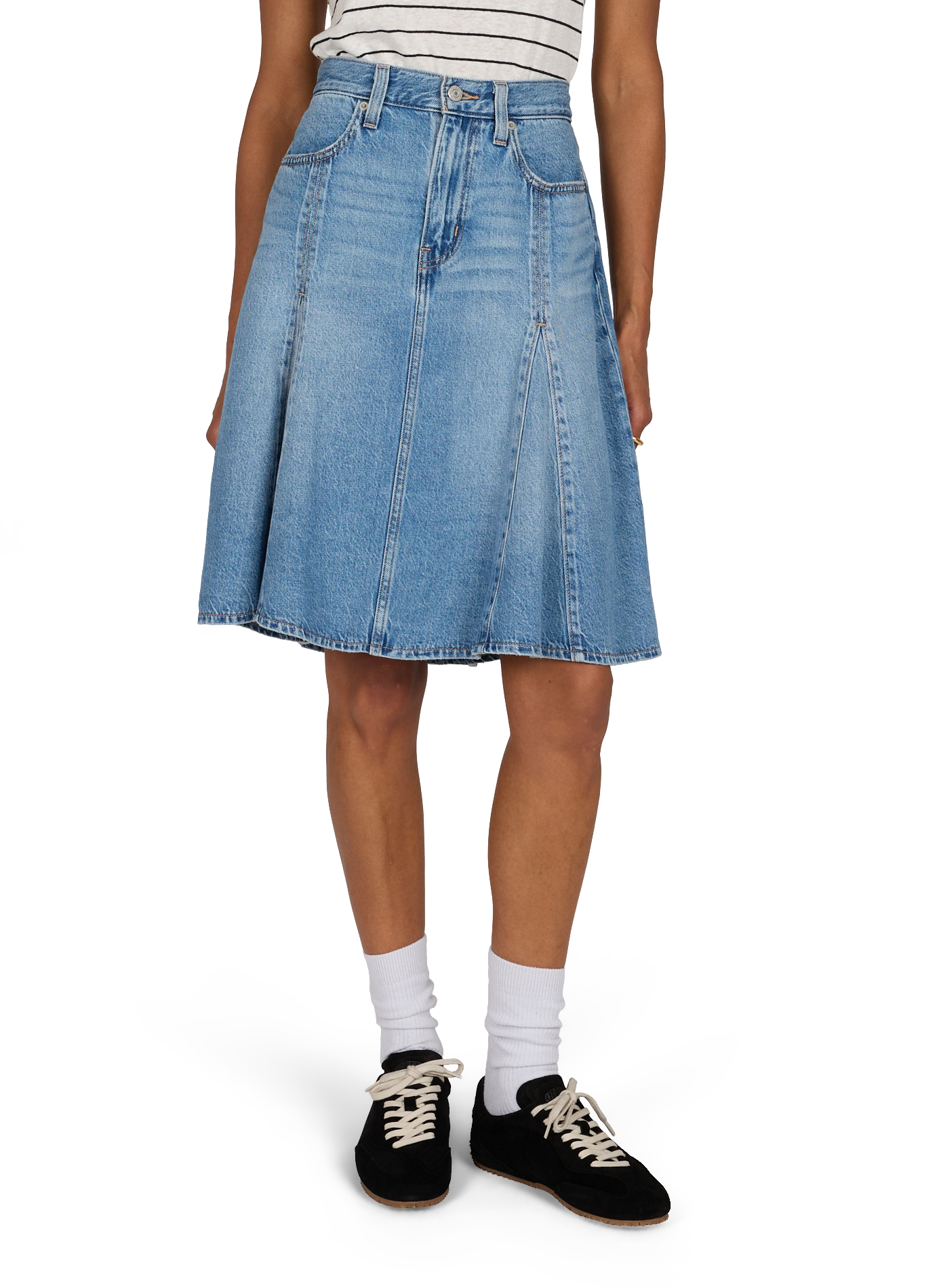 Jupe évasée en coton mélangé LEVI'S Bleu