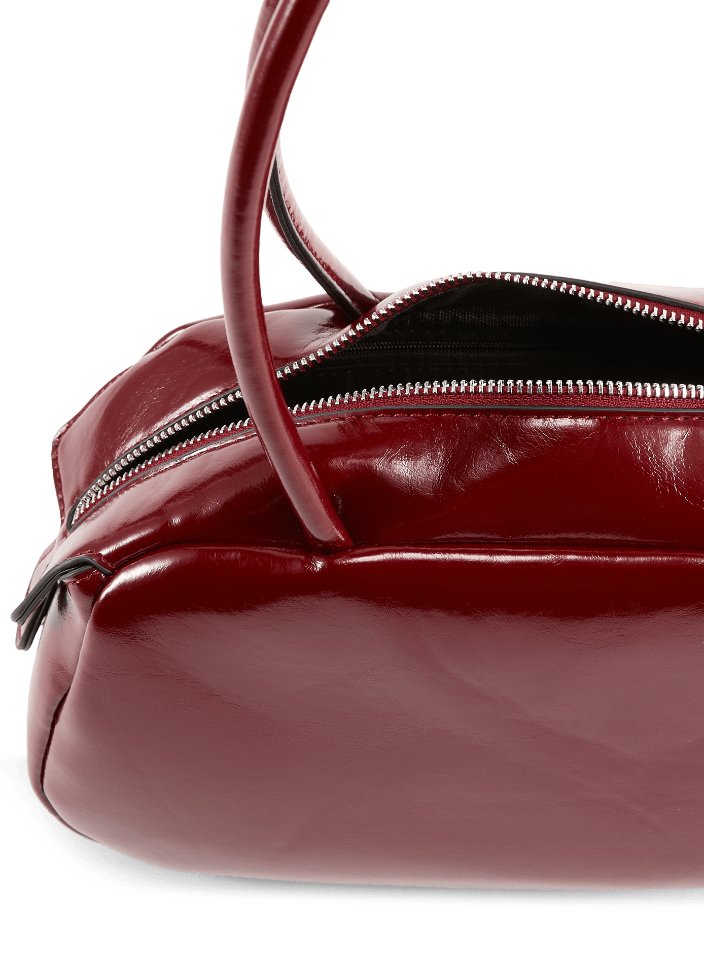 Red faux leather handbag AU PRINTEMPS PARIS Red
