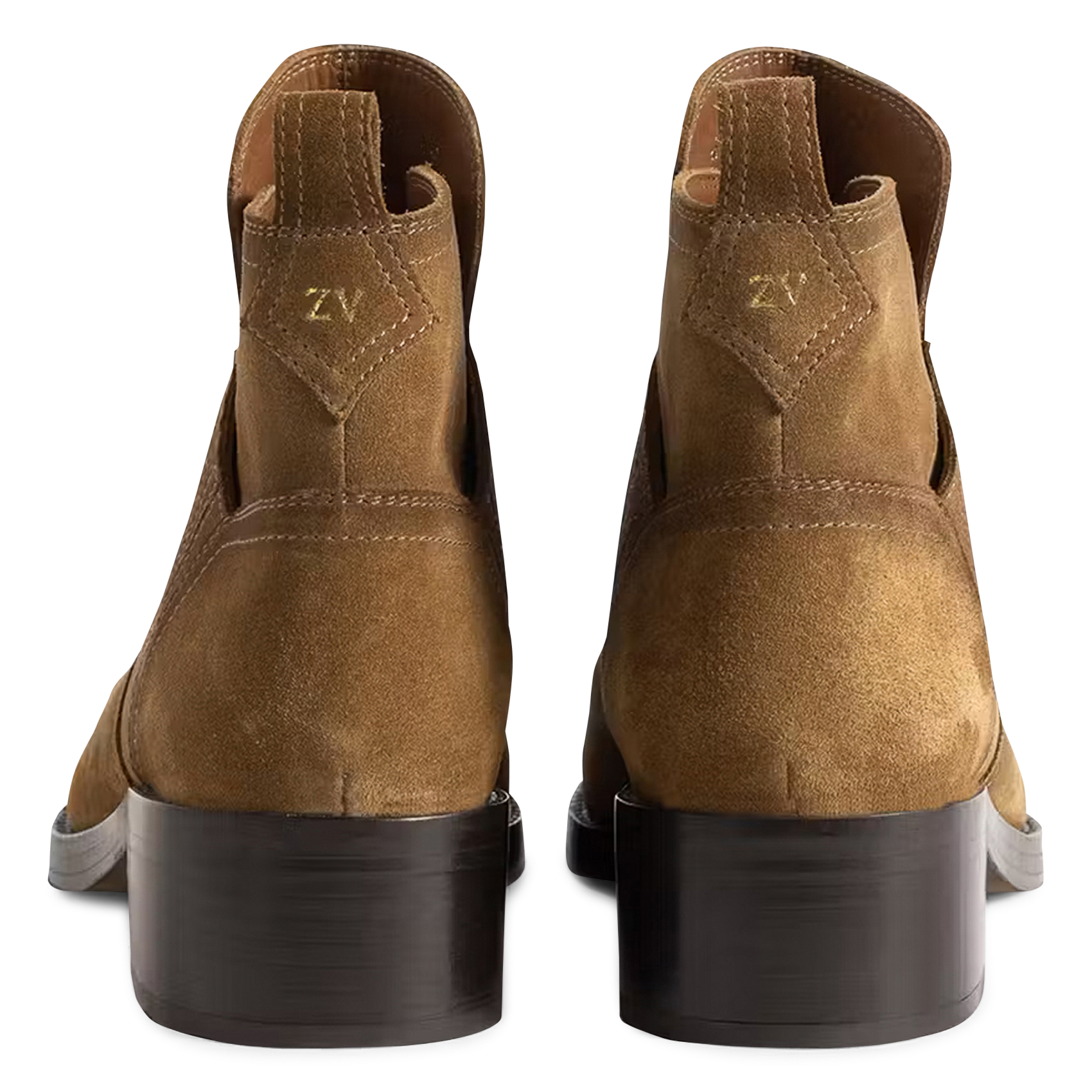 Vierkante nepleren enkellaarsjes Igata ZADIG&VOLTAIRE Bruin