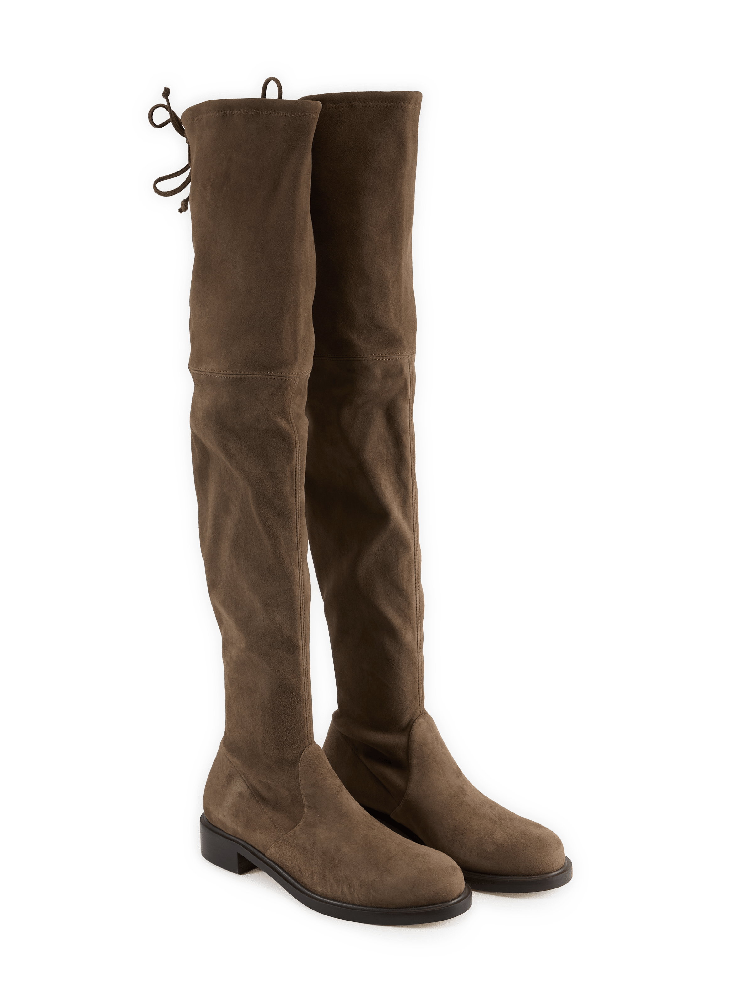 GISELELA thigh-high boots in suede leather STUART WEITZMAN Brown