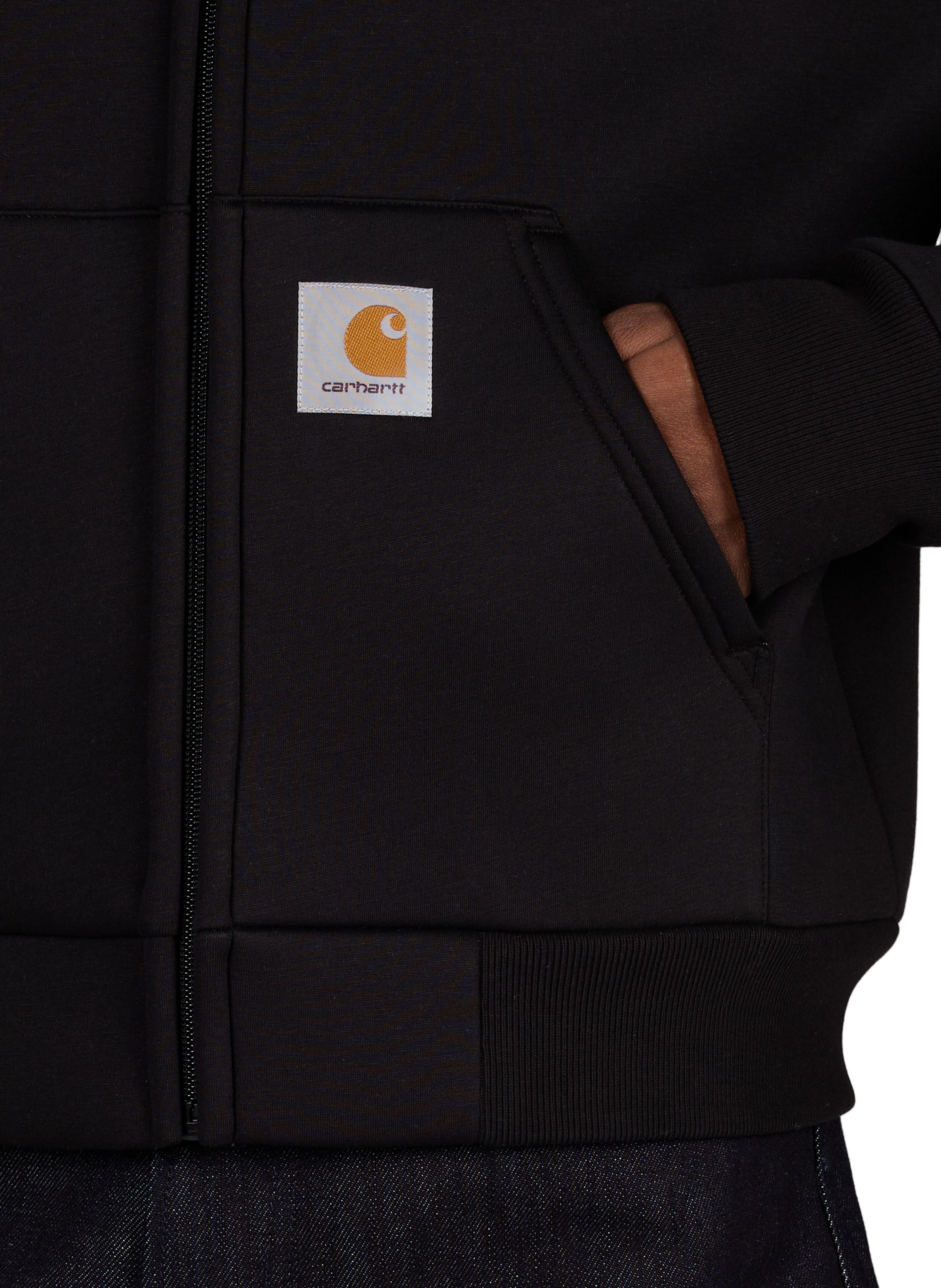 Sweat à capuche droit uni CARHARTT WIP Noir