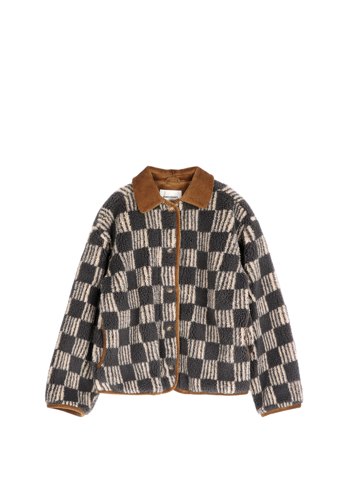 Veste ample damier col velours BOBO CHOSES Beige