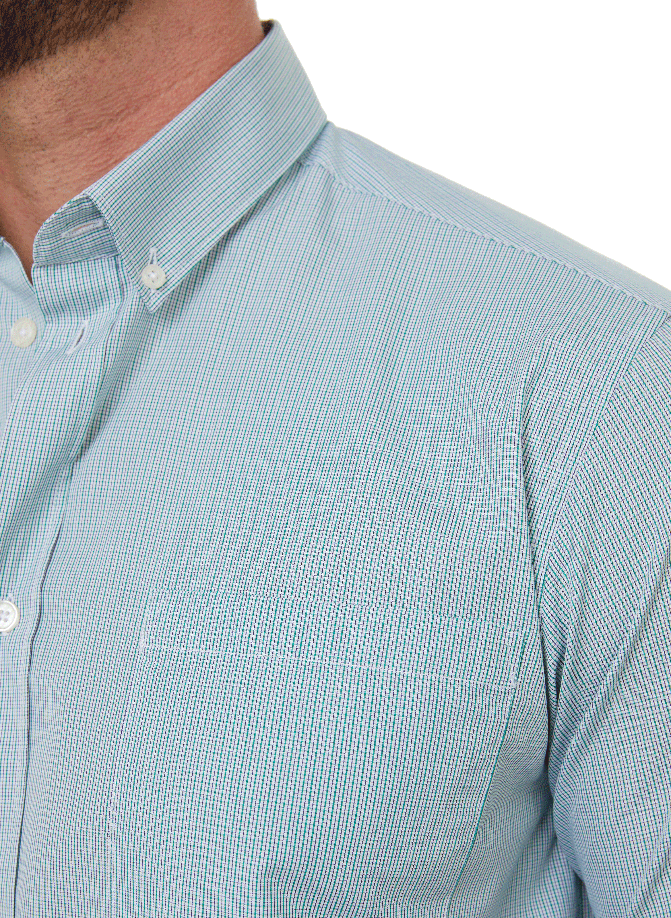 Short-sleeved cotton poplin shirt AU PRINTEMPS PARIS Green