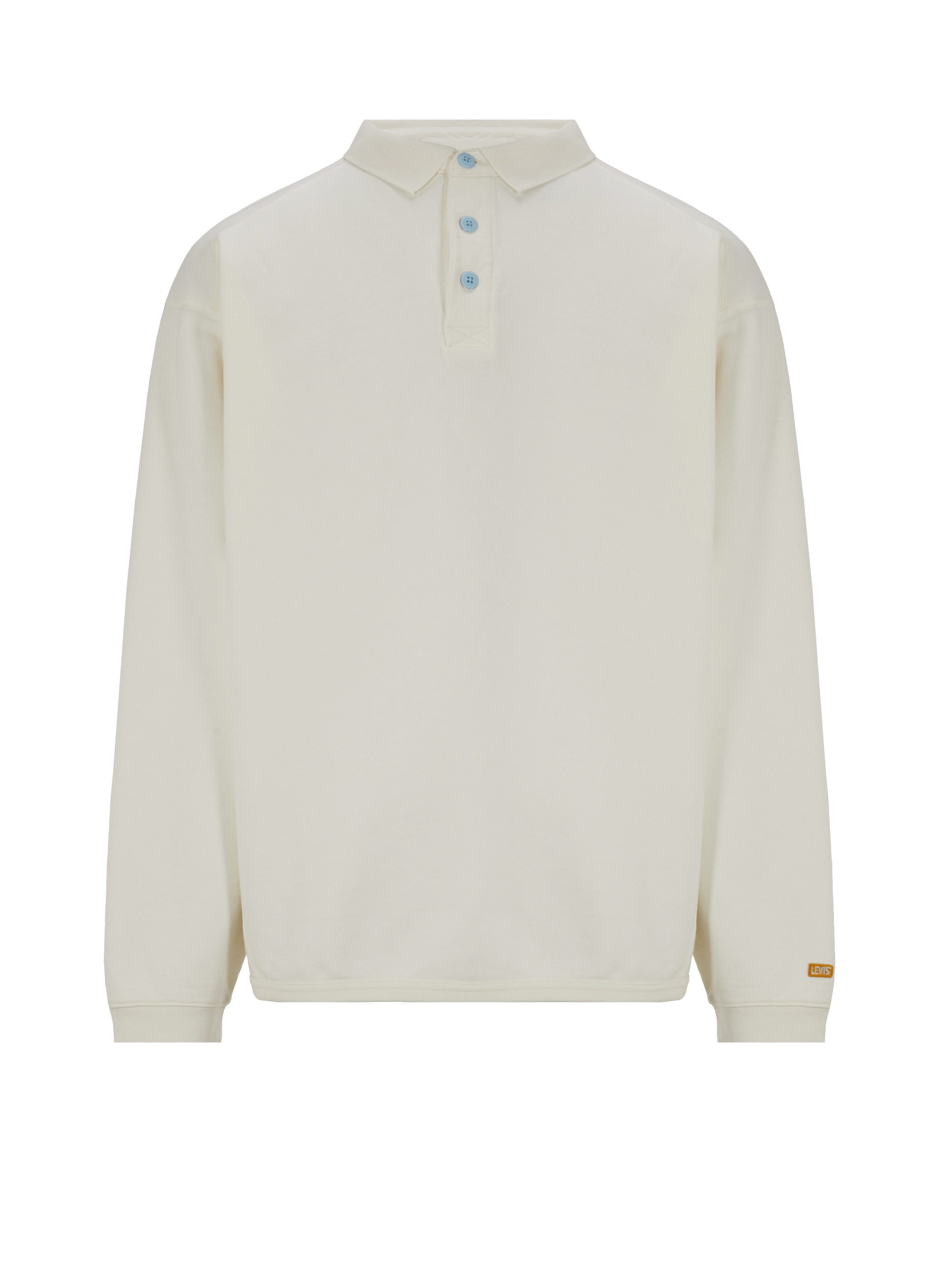 Sweatshirt col polo en coton mélangé