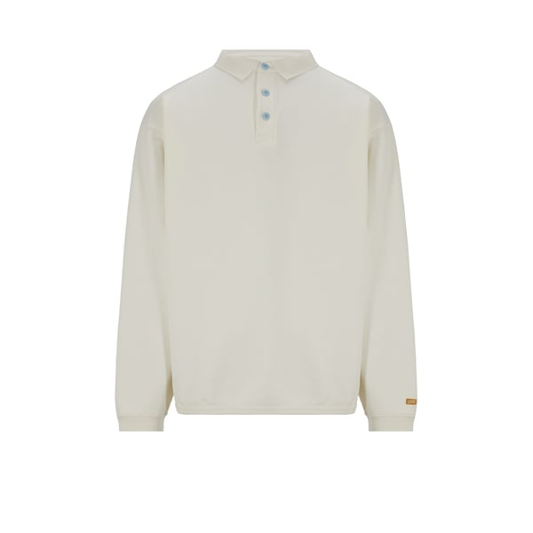 Sweatshirt col polo en coton mélangé