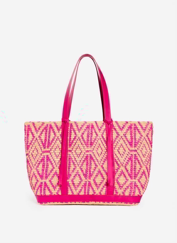 Cabas l en raphia Rose by VANESSA BRUNO VANESSA BRUNO Cabas l en raphia Rose