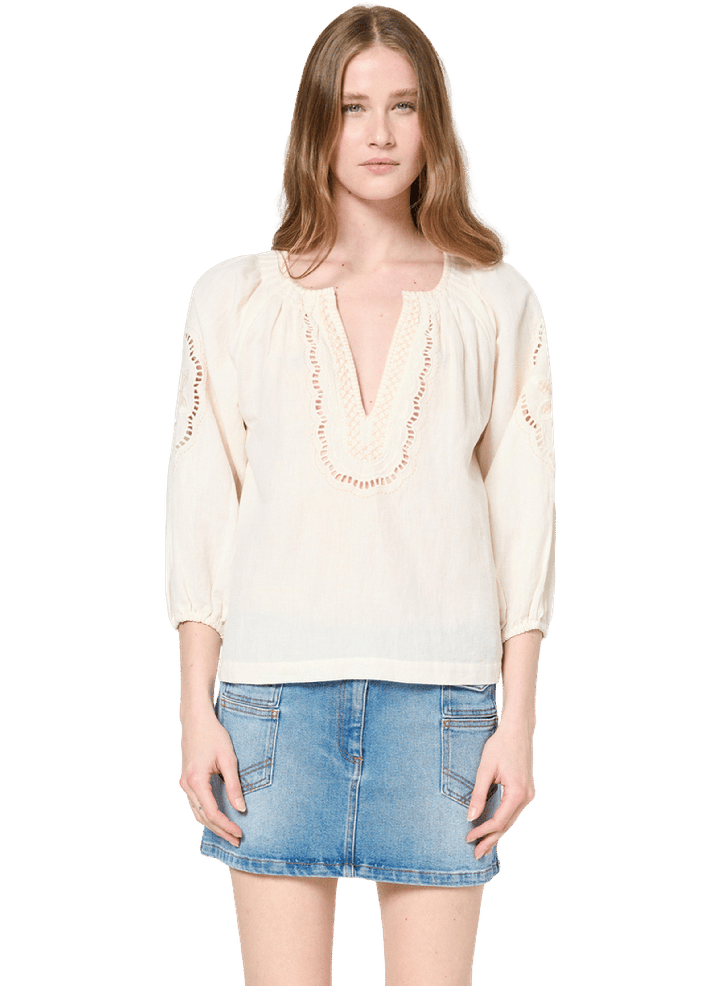 Blouse Sans Manches En Lin Gérard Darel - Taille 38 - Occasion Très Bon état