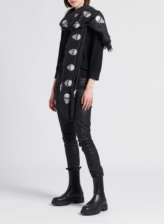 Foulard imprimé tête de mort Gris by IKKS IKKS Foulard imprimé tête de mort Gris