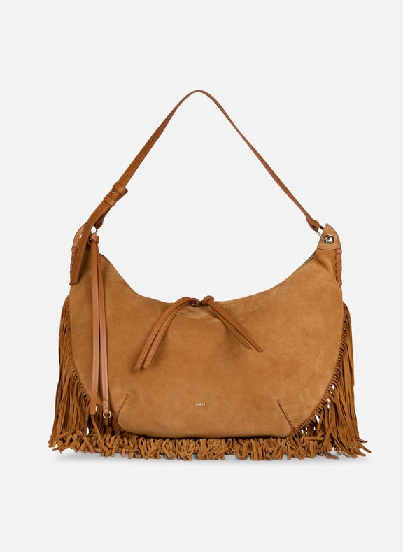 Sac à main en cuir velours swing Marron by BA&SH BA&SH Sac à main en cuir velours swing Marron