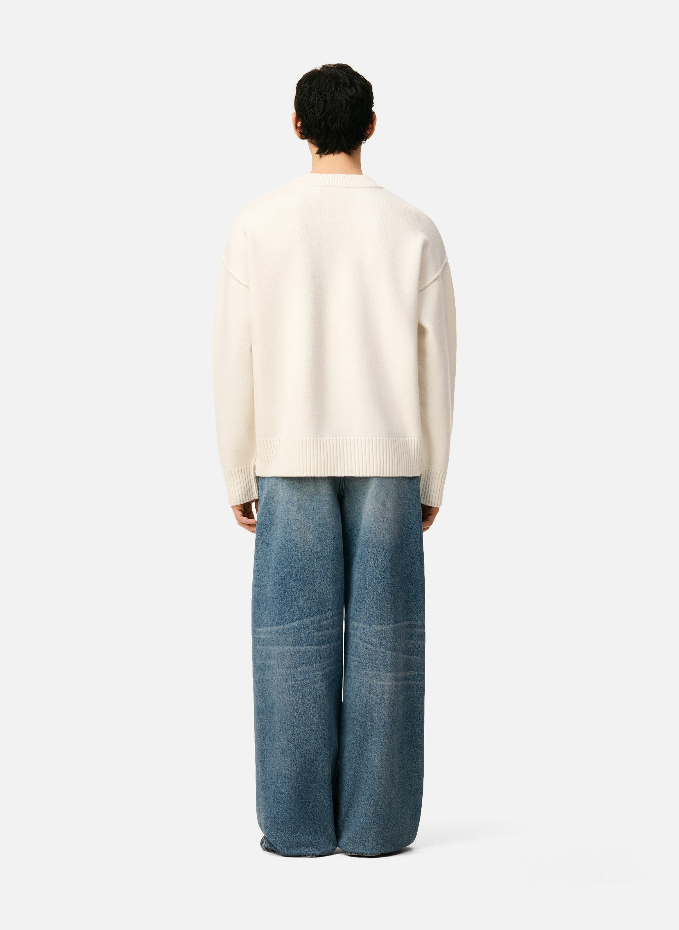 Cardigan ami de coeur en laine unisexe AMI PARIS Blanc