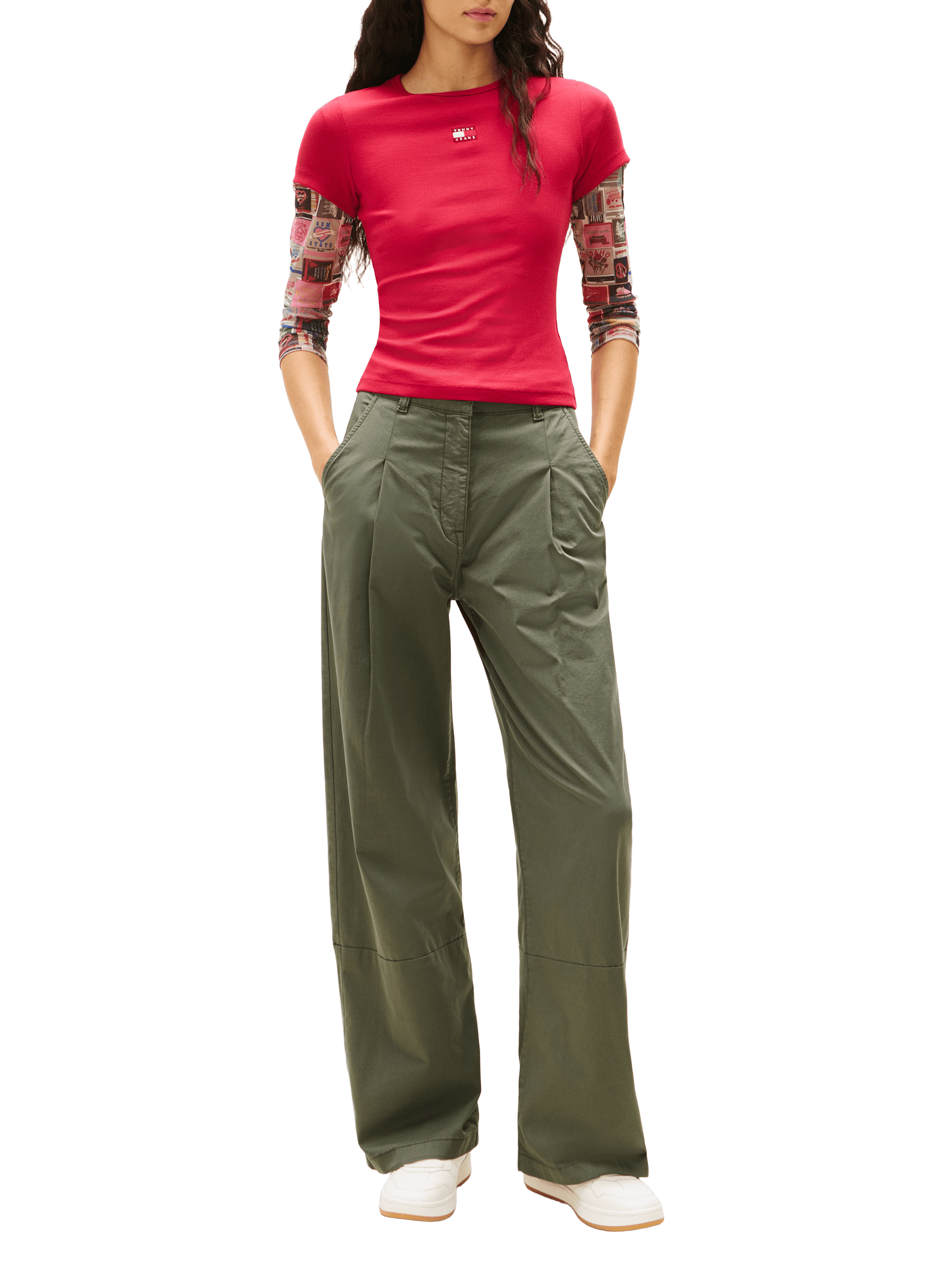 Cotton Logo T-shirt TOMMY HILFIGER Red