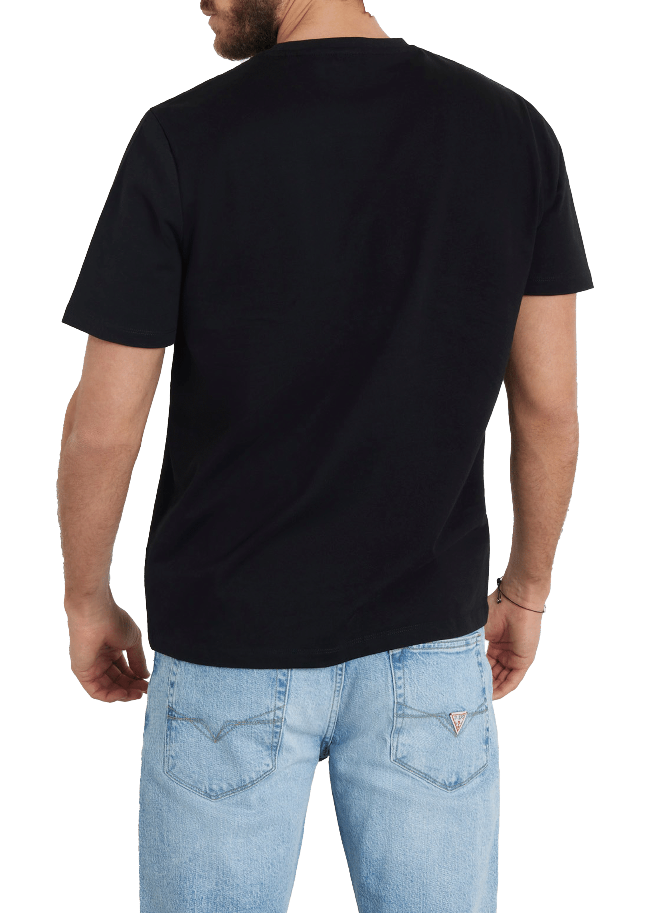 Cotton Logo T-shirt GUESS Black