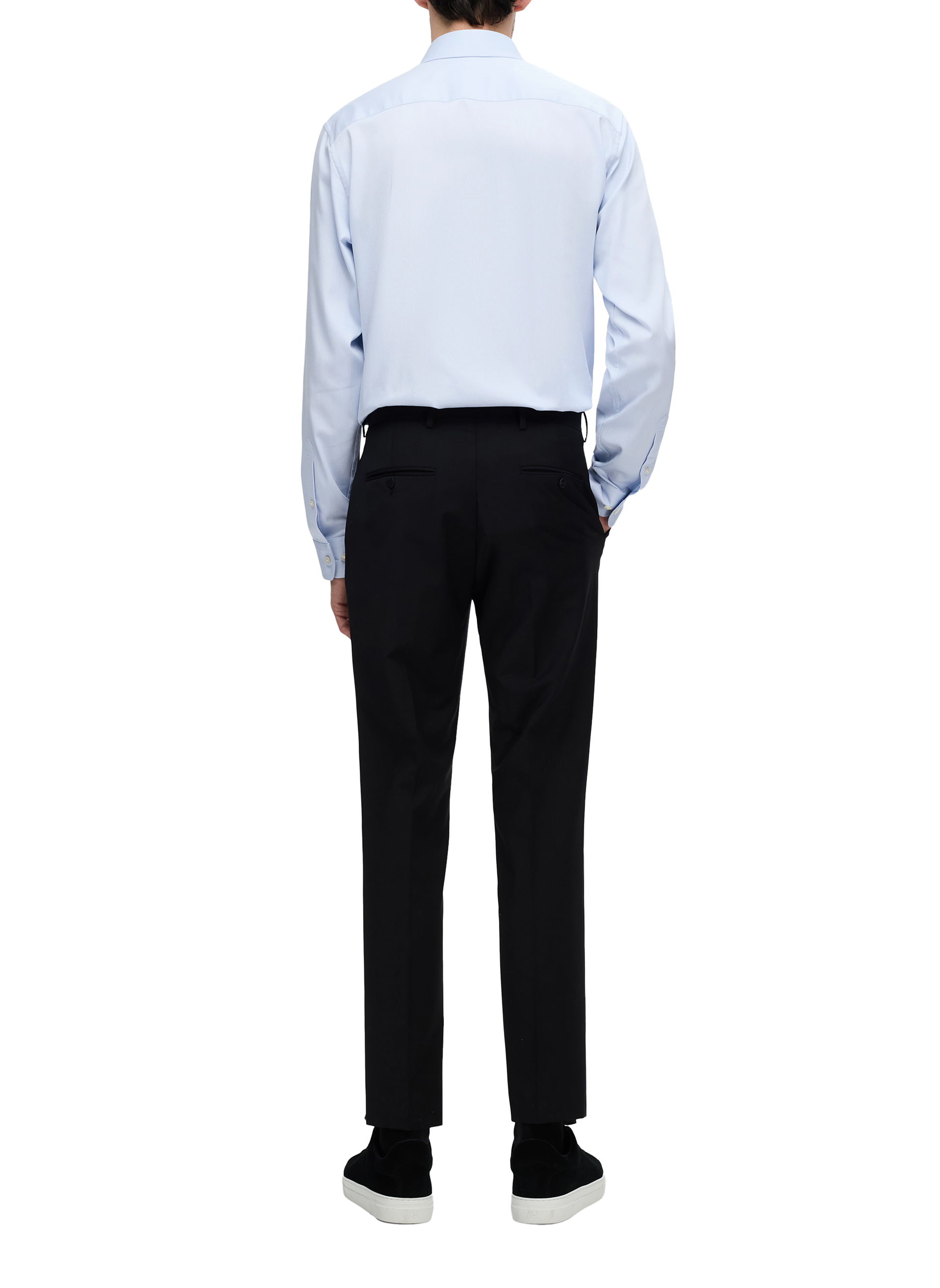 Slim shirt in blended organic cotton SELECTED Blue