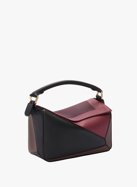 Petit sac Puzzle en cuir de veau - LOEWE x Albers | Noir by LOEWE Petit sac Puzzle en cuir de veau - LOEWE x Albers Noir