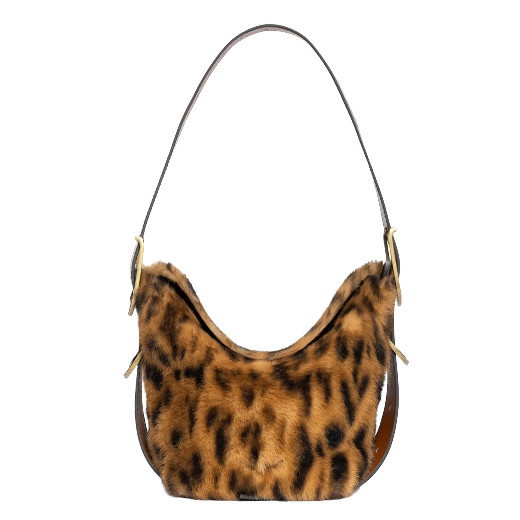 Sac bandoulière en fausse fourrure baby jane ZADIG&VOLTAIRE Marron