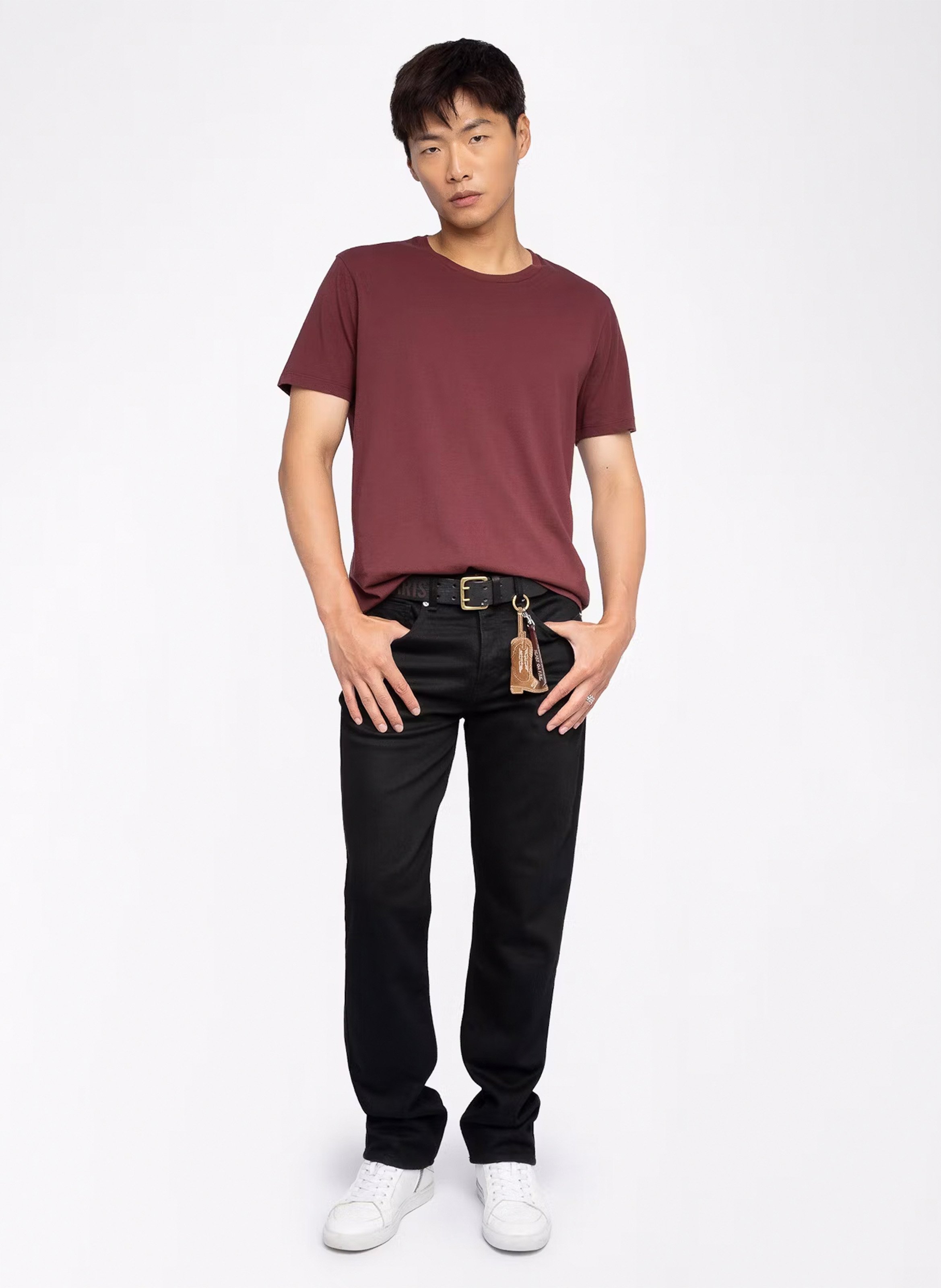 Tee-shirt col rond en coton tommy ZADIG&VOLTAIRE Violet