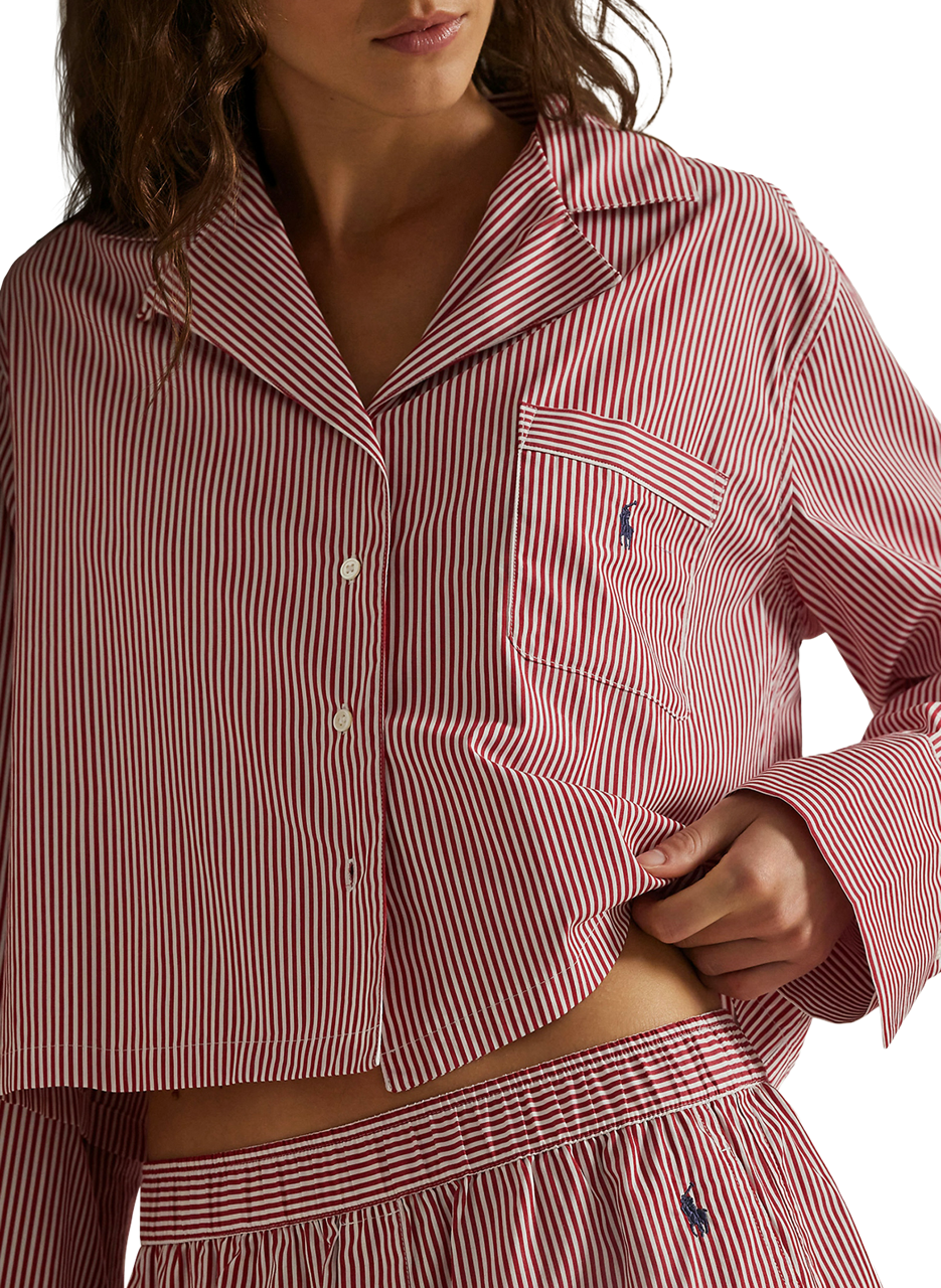 Ensemble de pyjama à rayures en coton POLO RALPH LAUREN Rouge