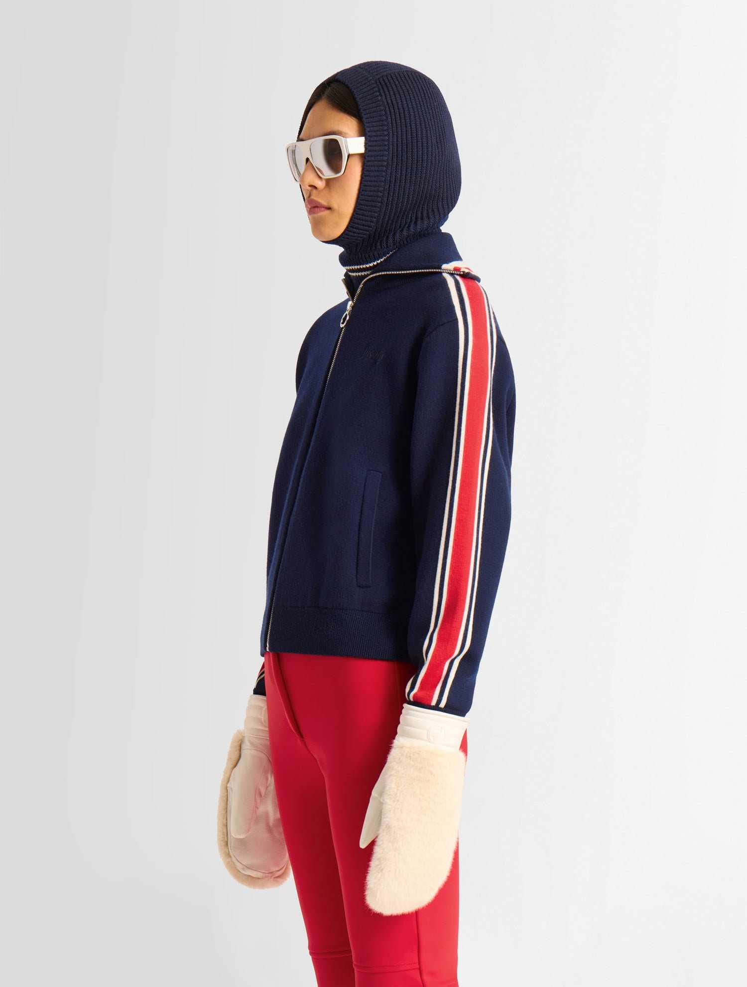 Gilet benada col tailleur coupe ample FUSALP Bleu