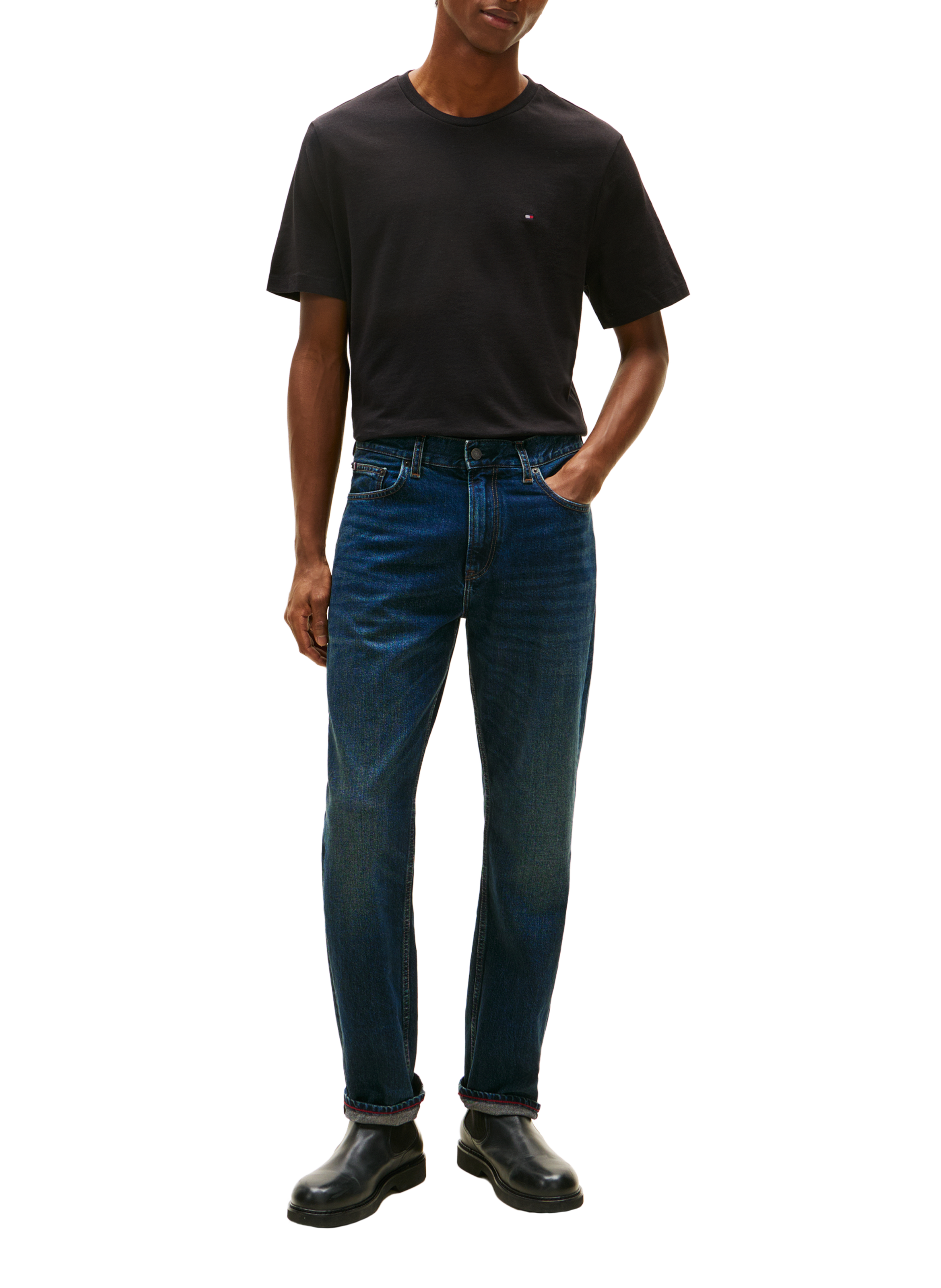 Cotton T-shirt TOMMY HILFIGER Black