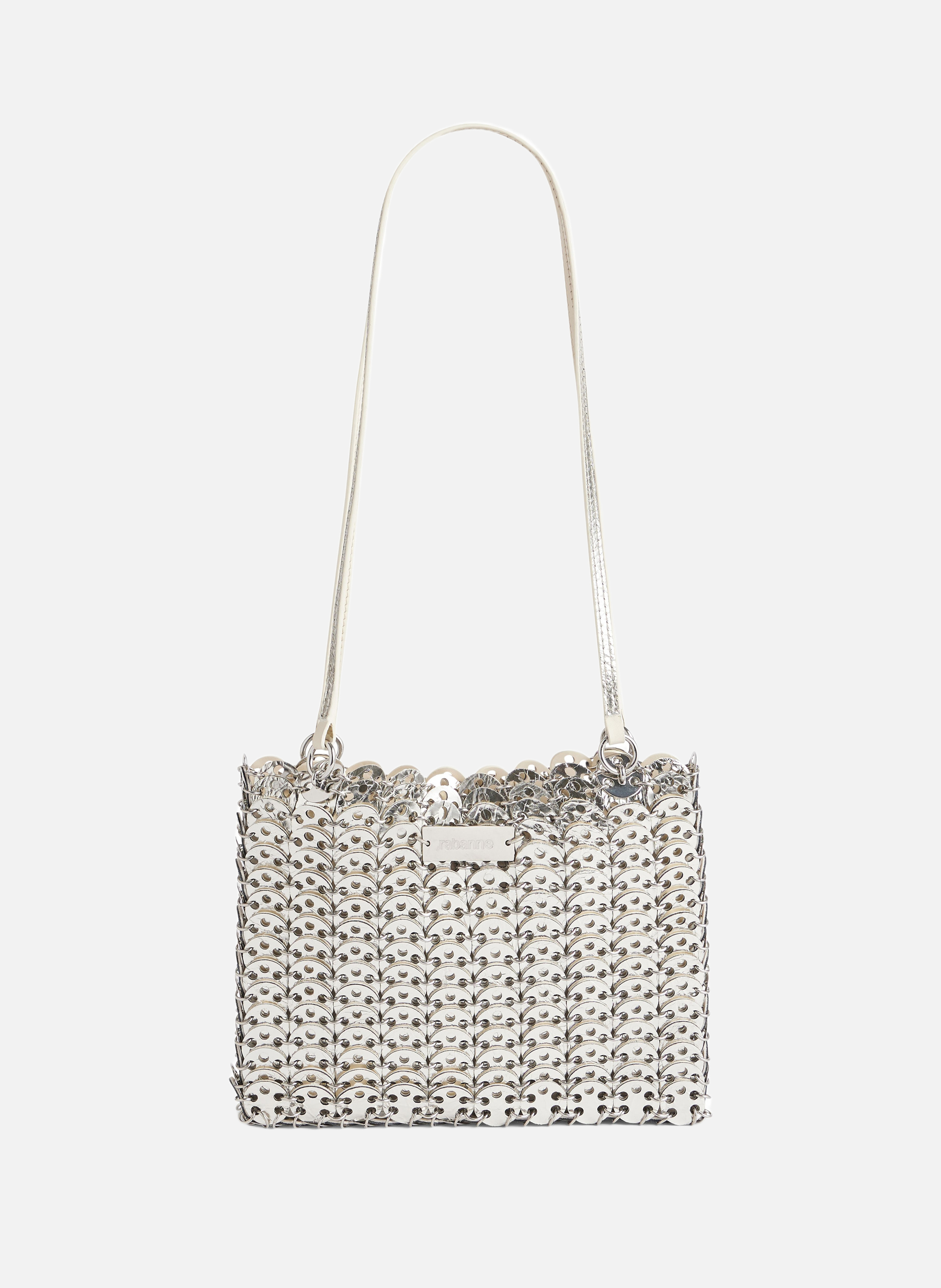 Sac réversible 1969 flip en cuir RABANNE Blanc