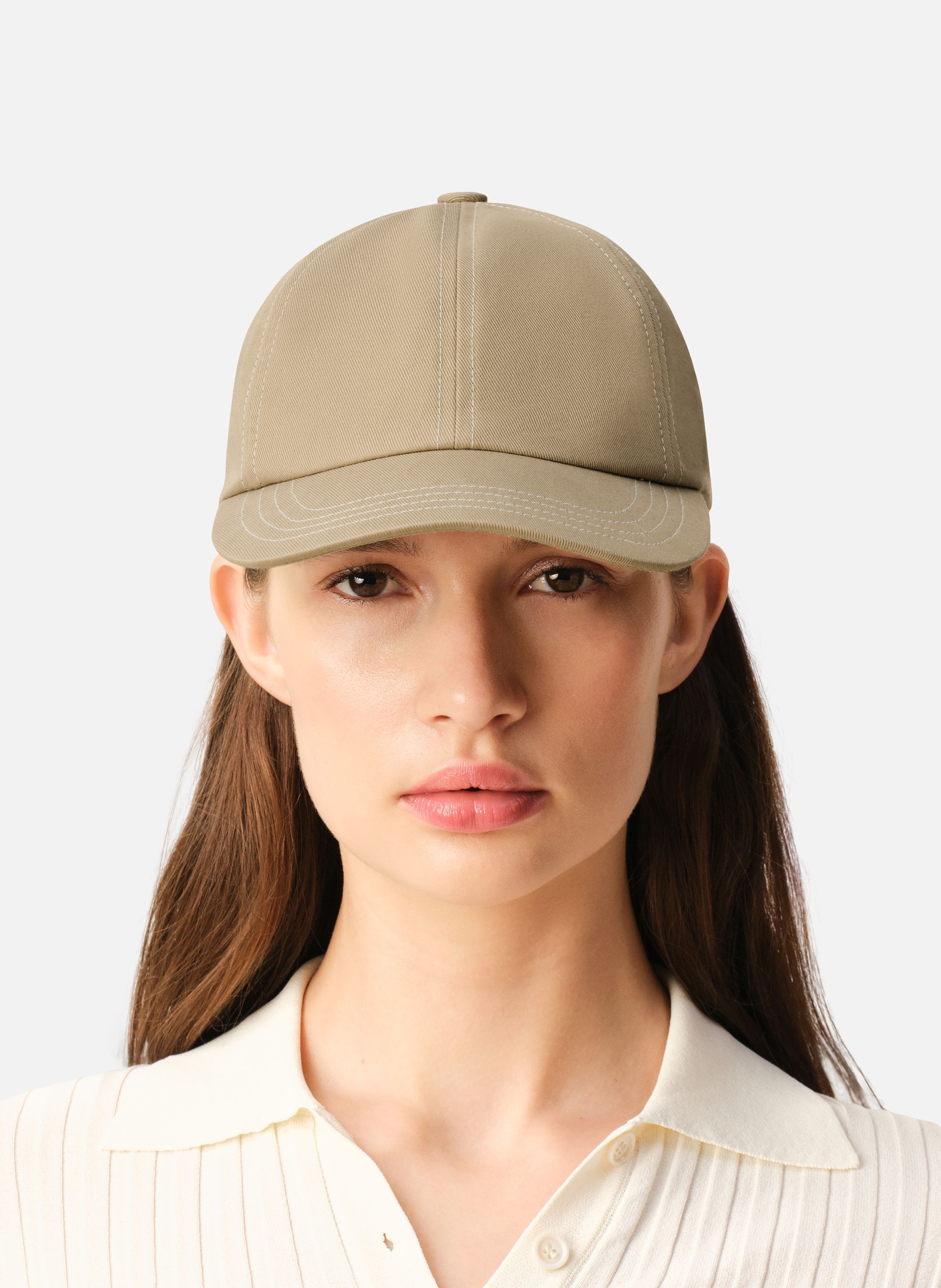 Casquette ami de coeur arrière unisexe en coton AMI PARIS Beige