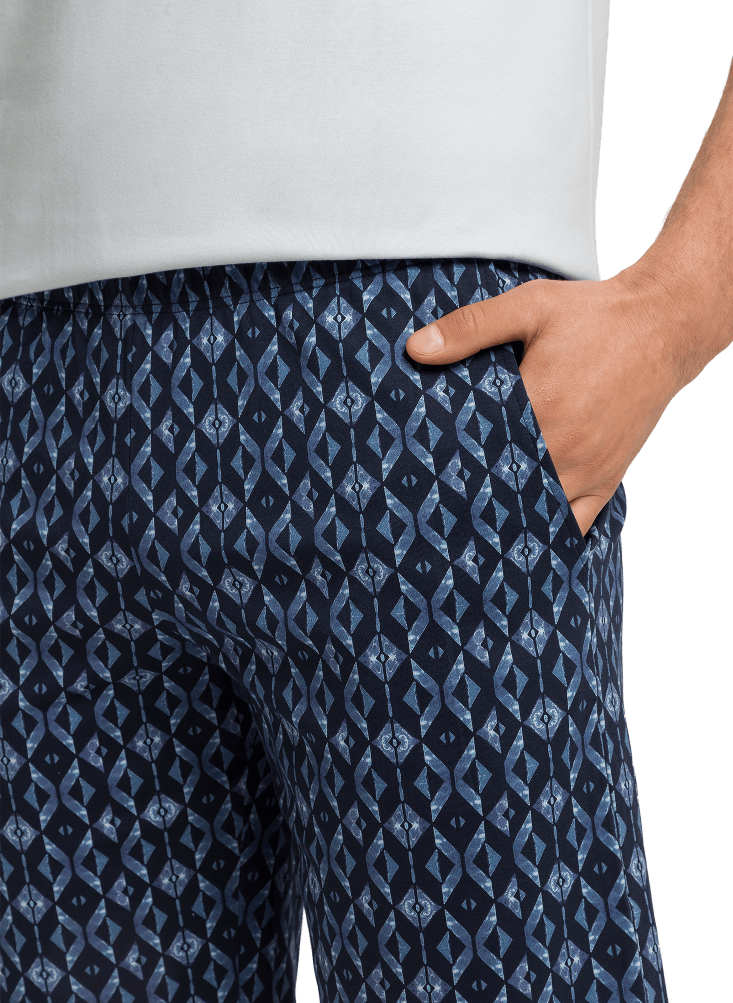 Pyjama court en coton HANRO Bleu