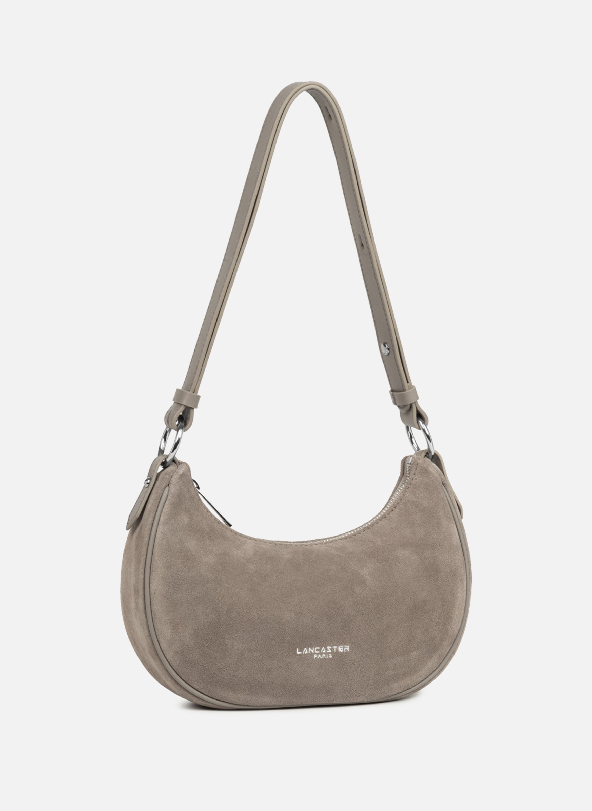 Petit sac besace - suède LANCASTER Gris