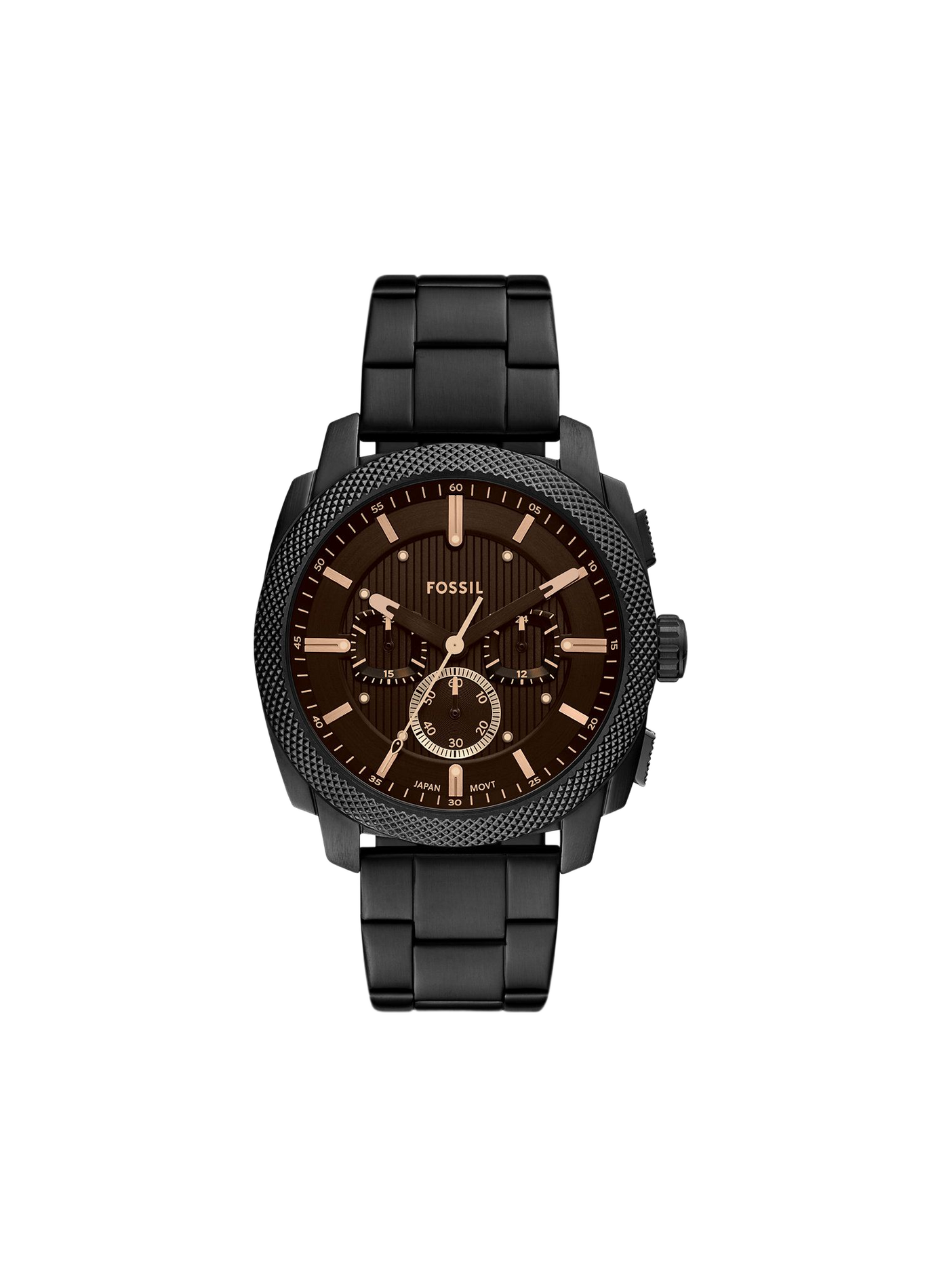 Montre Machine en acier FOSSIL Noir