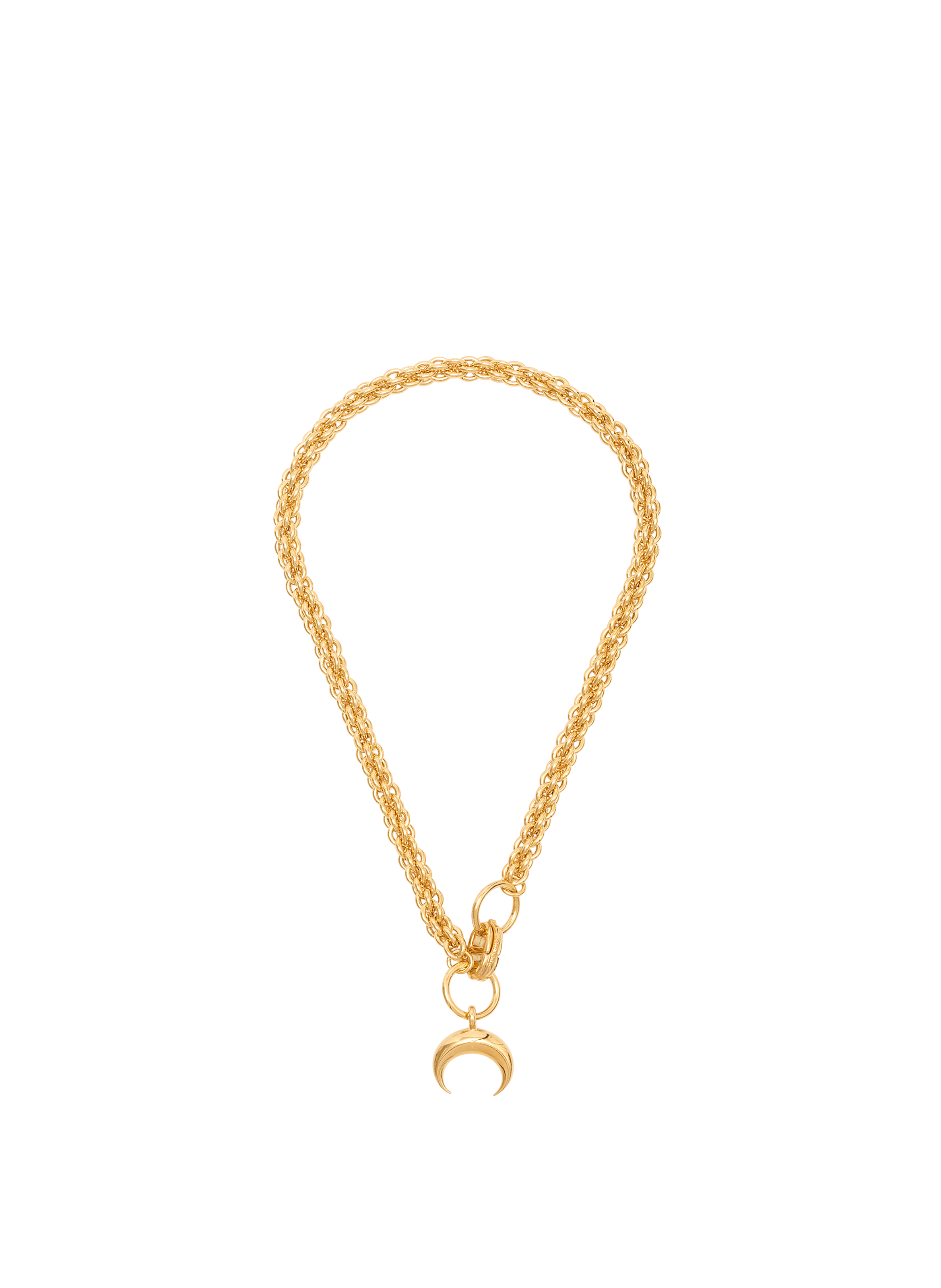 Chaîne tressée moon plaquée or MARINE SERRE Doré