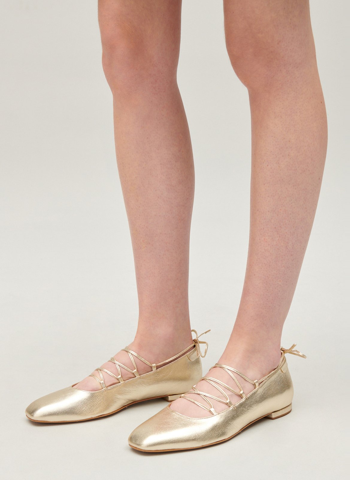 Ballerines en cuir métallisé CLAUDIE PIERLOT Doré