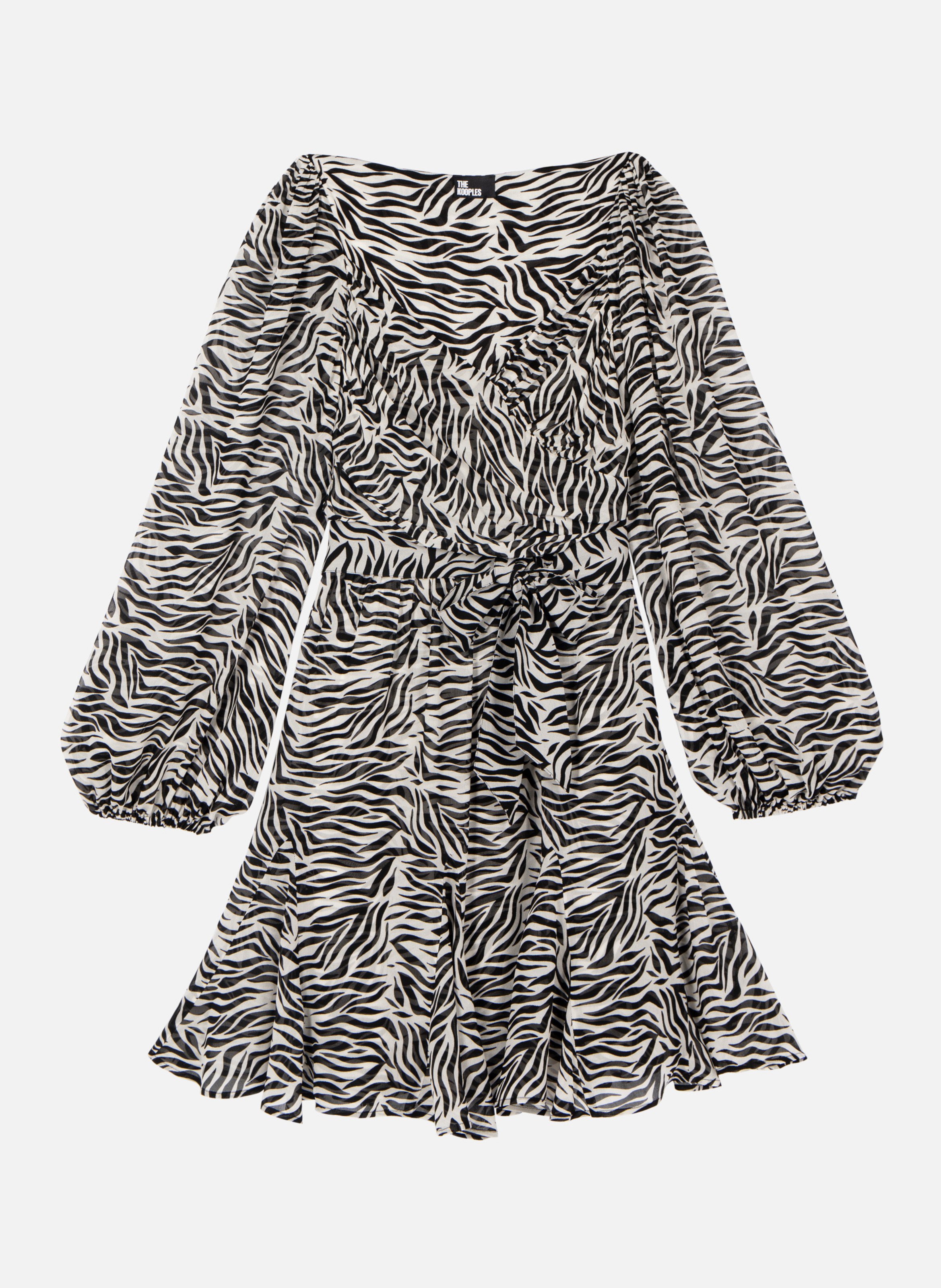 Robe courte portefeuille imprimée THE KOOPLES Noir