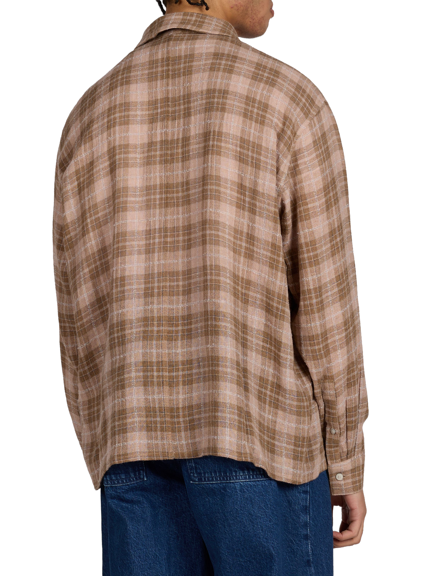 Shirt with classic plaid collar WON HUNDRED Brown