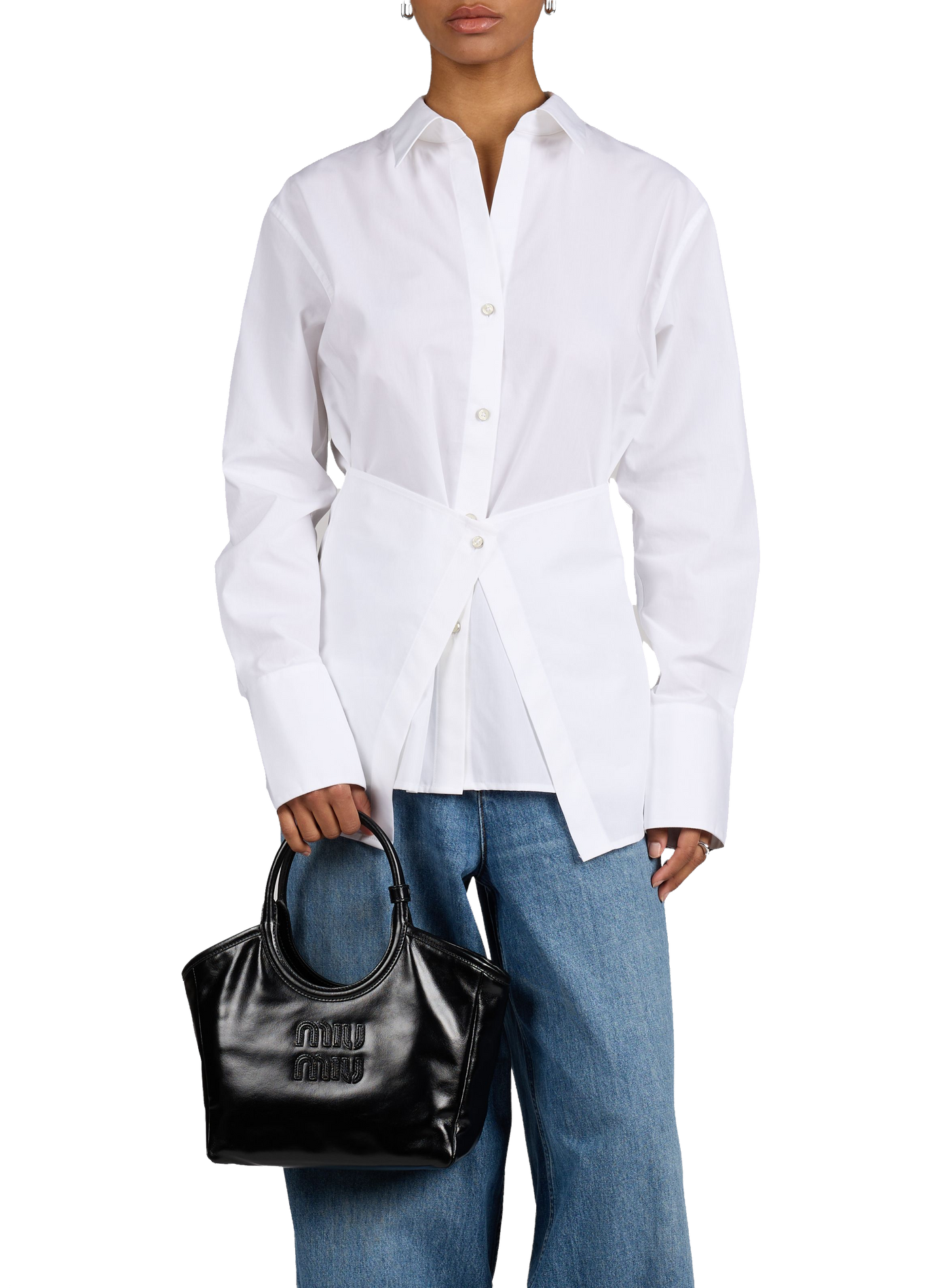 Calfskin leather Hand bag  MIU MIU Black