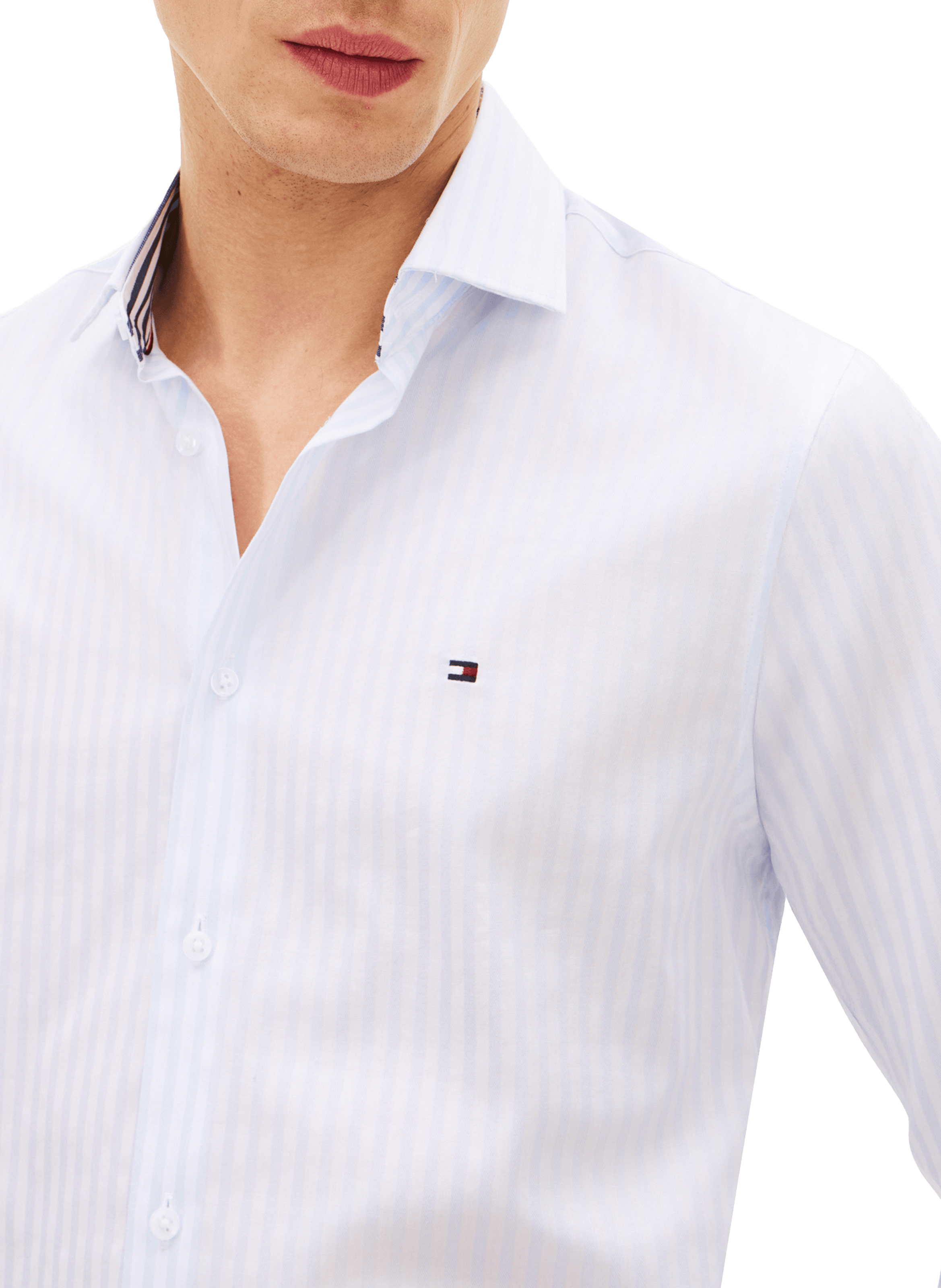 Straight cotton blend Shirt TOMMY HILFIGER Blue