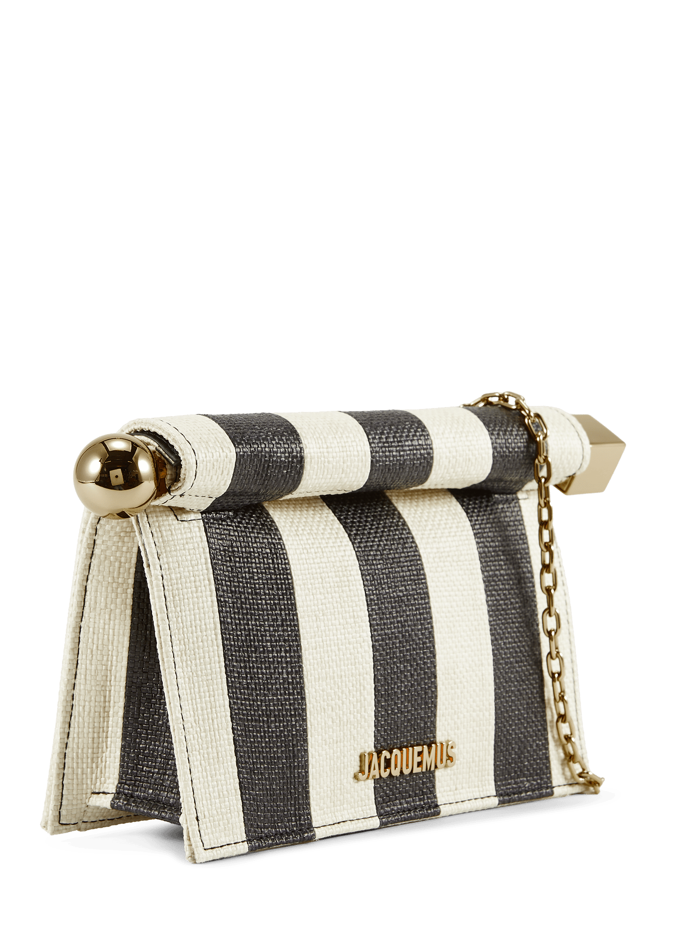 La Piccola Pochette Tonda Quadrata a righe in cotone JACQUEMUS Multicolore