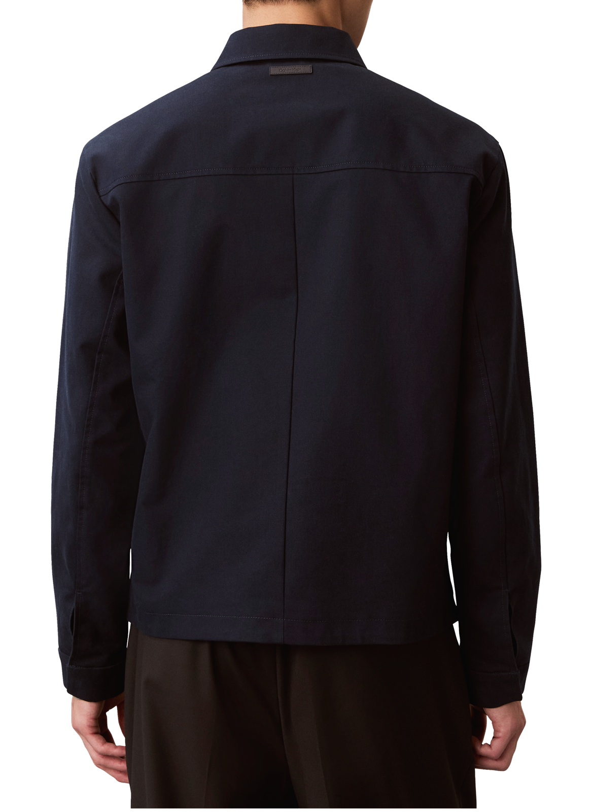 Straight zip-up cotton jacket CALVIN KLEIN Blue