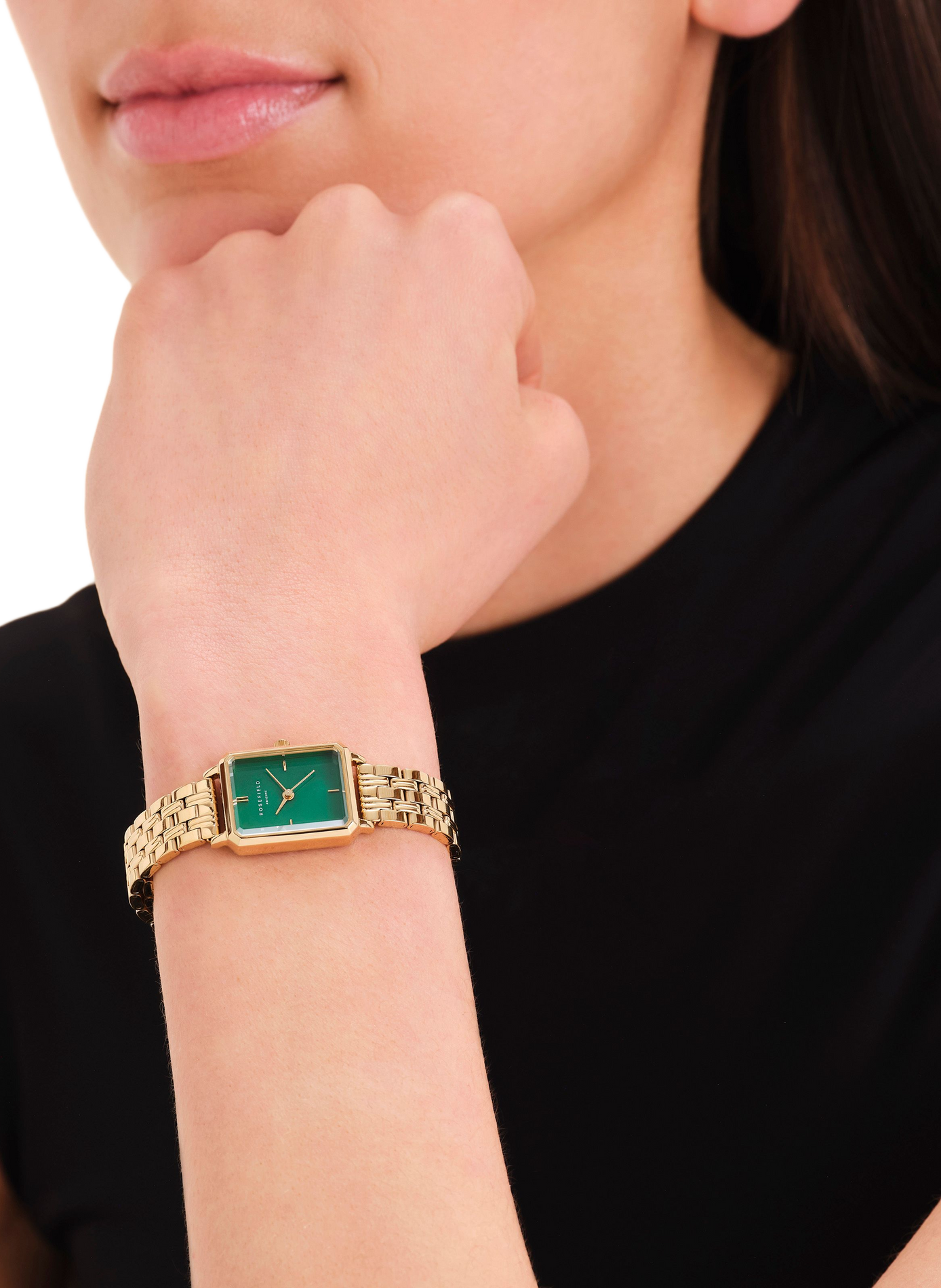 Montre analogique Octagon XS en acier inoxydable ROSEFIELD Vert